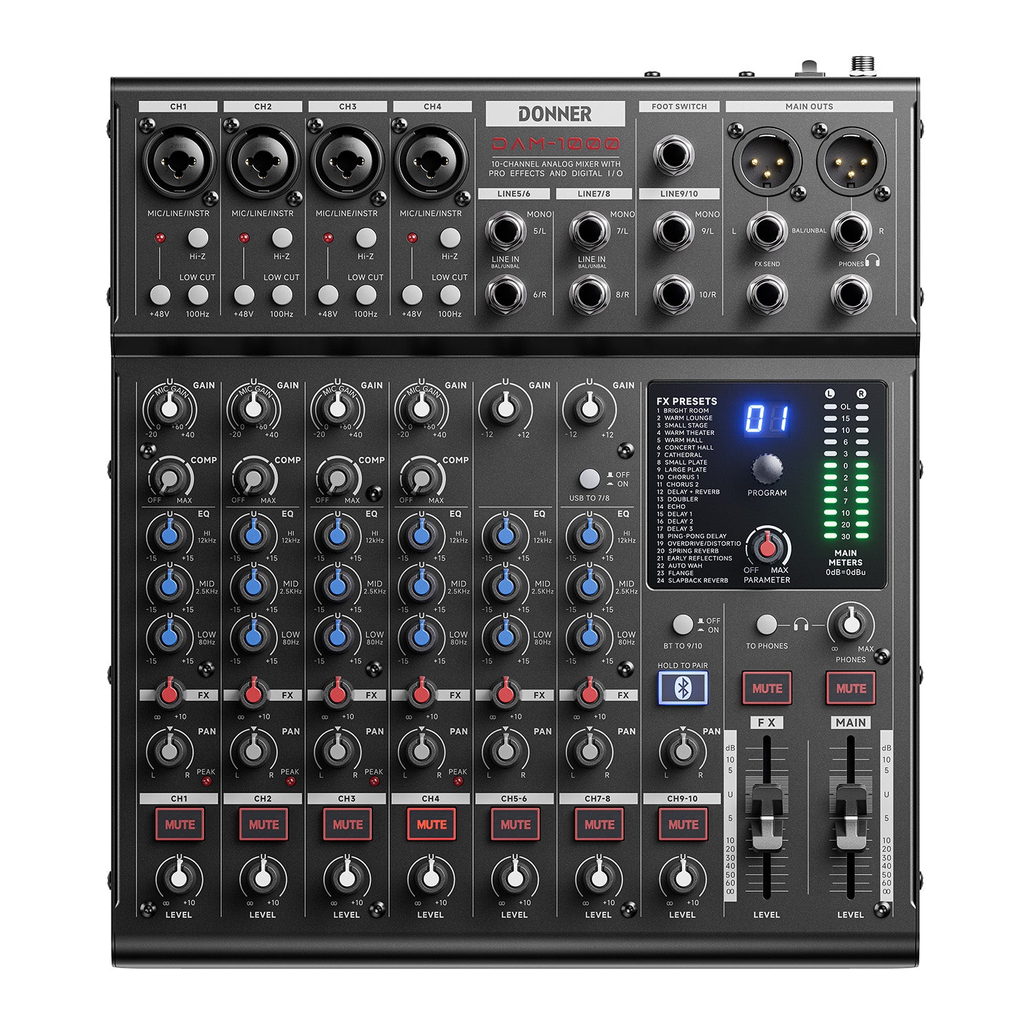 DONNER DAM1000 Mixer Audio