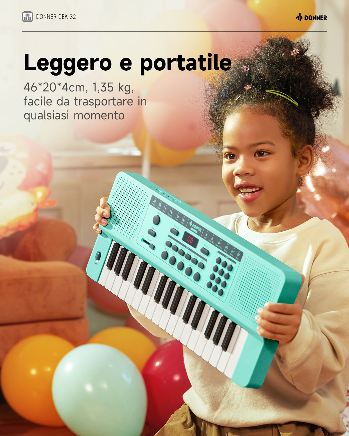 Donner DEK-32 Tastiera Elettronica a 32 Tasti
