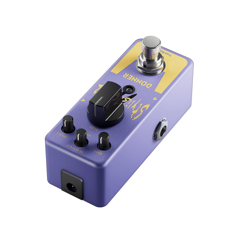 Donner Pedal de efecto Fuzz, elegante pedal de efecto fuzz, clásico Mini Fuzz Pedal para guitarra eléctrica True Bypass