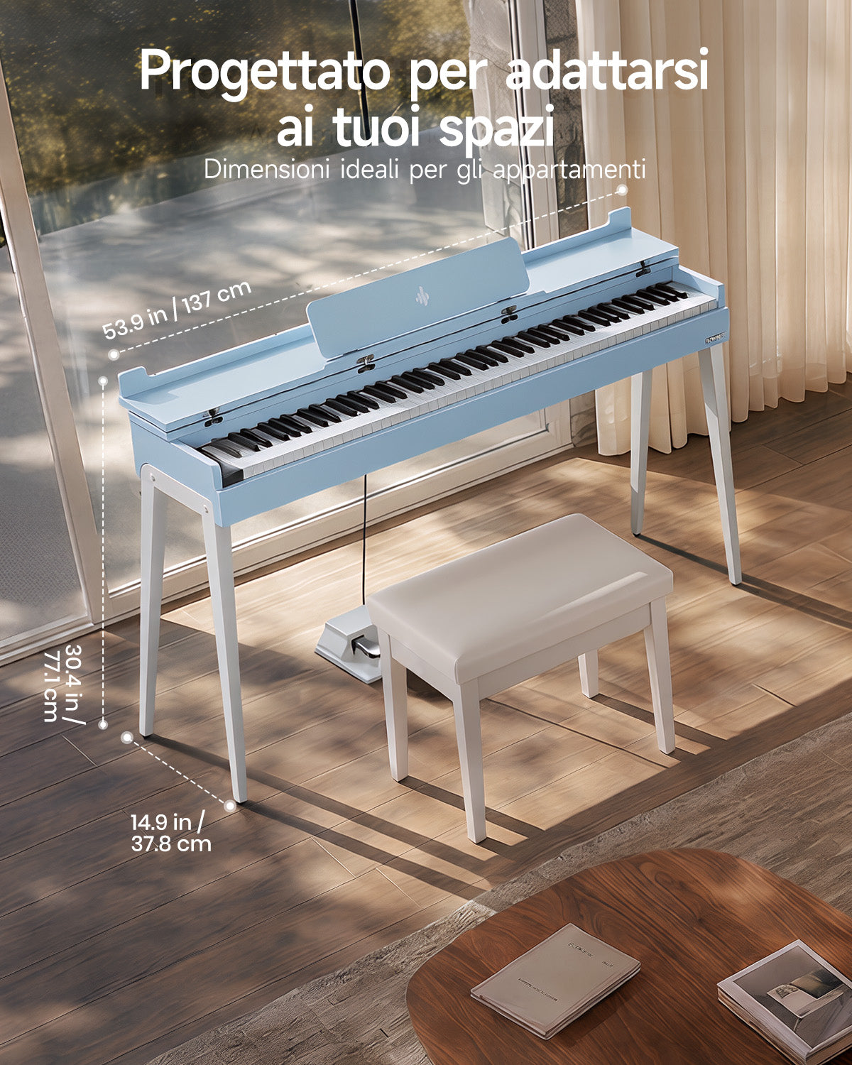 Donner OURA S200 Pianoforte Digitale da Casa a 88 Tasti