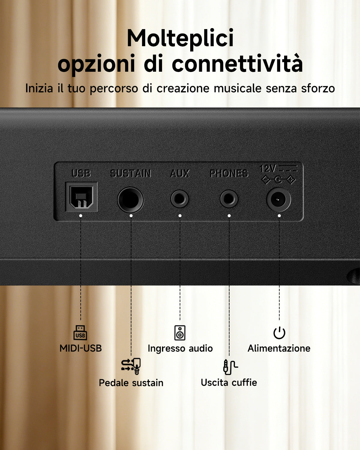 Donner DEP-07 pianoforte digitale portatile a 88 tasti semipesati