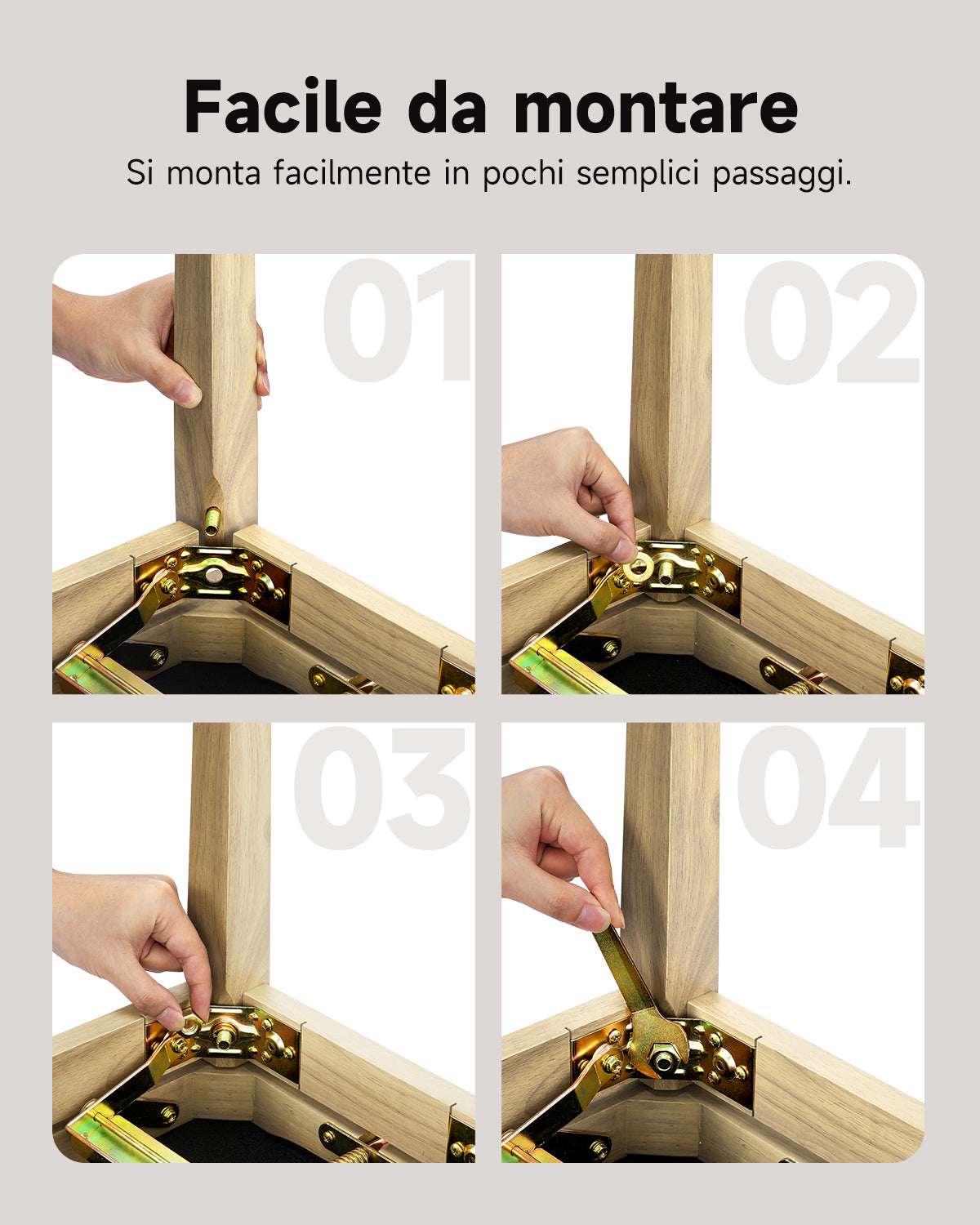 Donner Sgabello per pianoforte regolabile in altezza，beige opaco