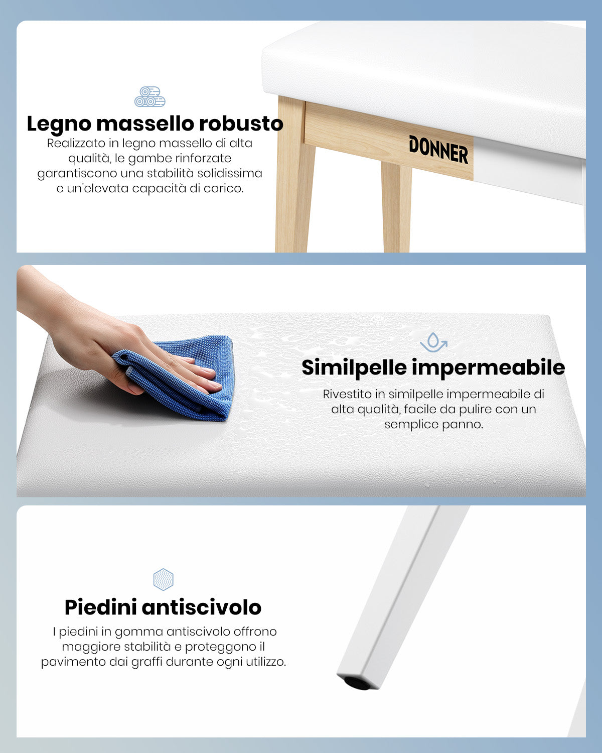 Donner OURA S200 Panchina per pianoforte abbinata