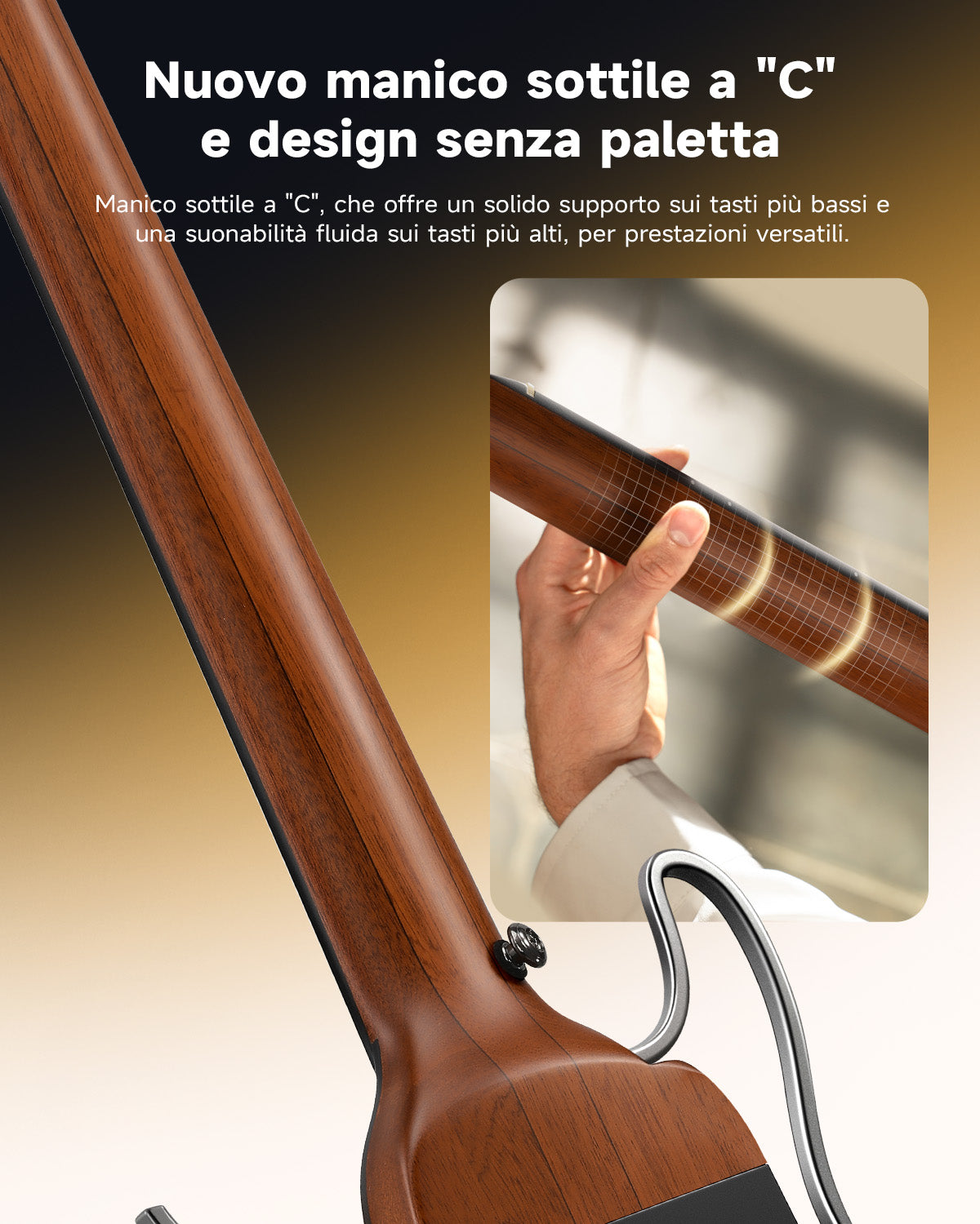 Donner HUSH I Evo2 Chitarra-Naturale##
