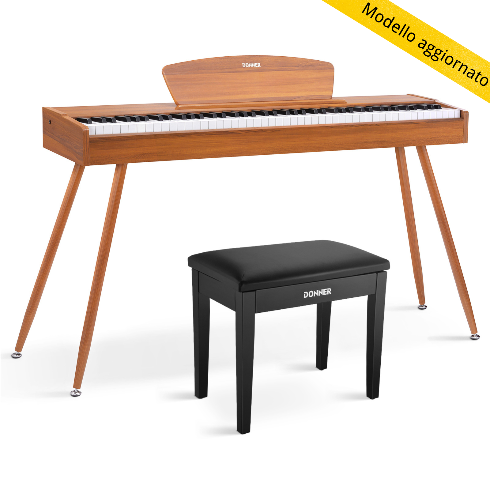Donner DDP-80 tastiera fully weighted in legno-legno naturale[Modello aggiornato]##