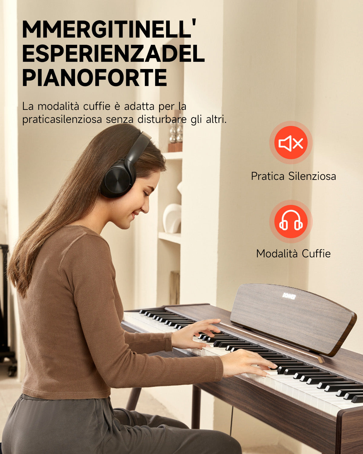 Donner DDP-80 tastiera fully weighted in legno-Noce##