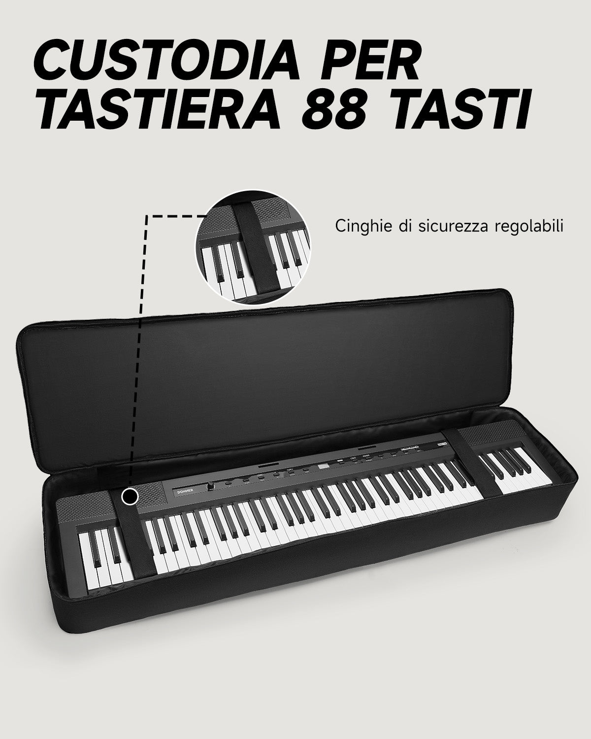 Donner Borsa per tastiera da 88 tasti