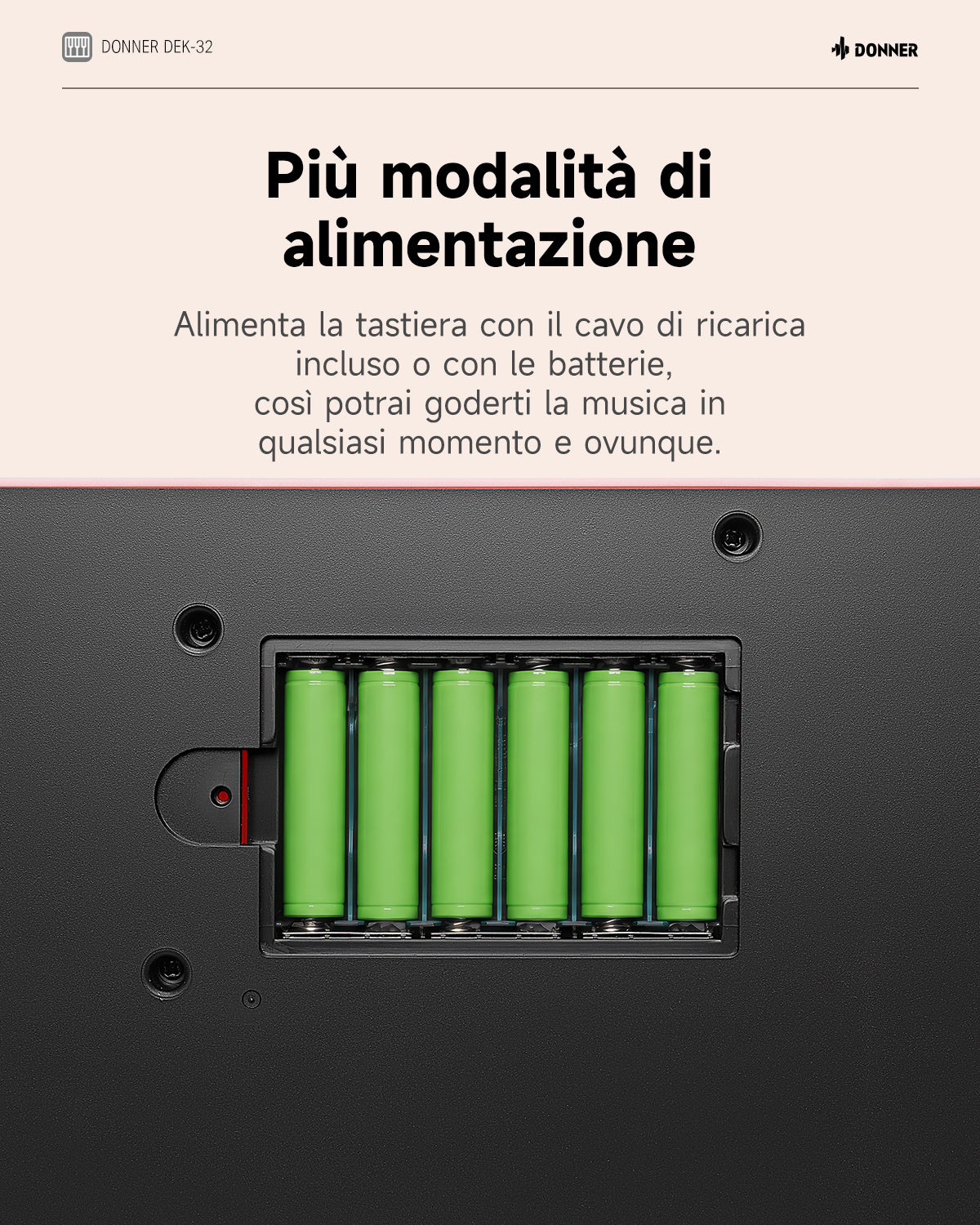 Donner DEK-32 Tastiera Elettronica a 32 Tasti