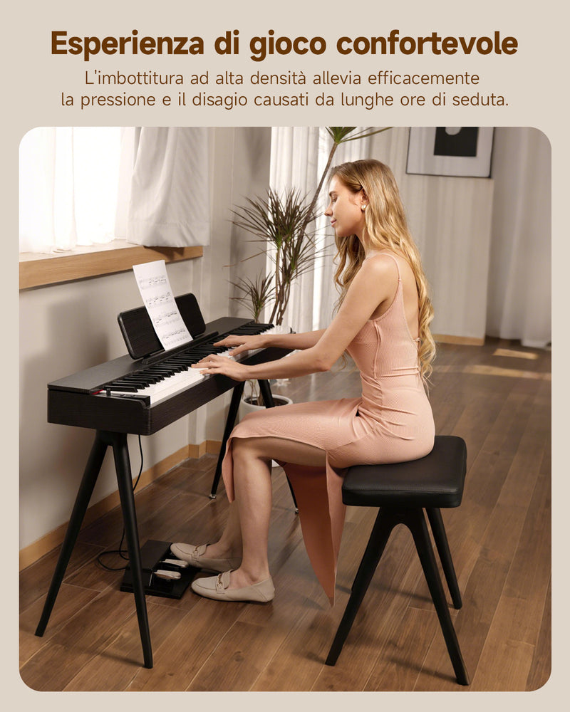 Donner DKB-100 Panca per pianoforte in legno massello Home Style