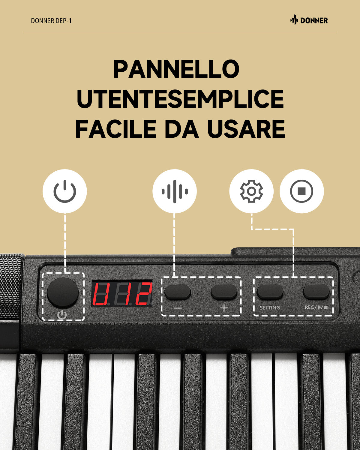 Donner DEP-1 Pianoforte digitale per principianti