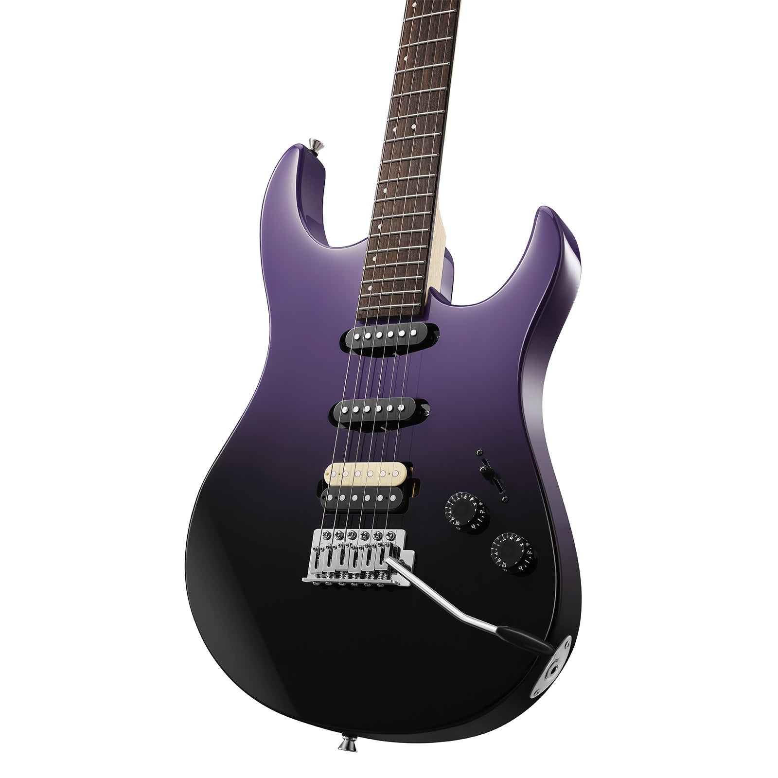 Donner DMT‑66 Chitarra elettrica-Nero-viola##