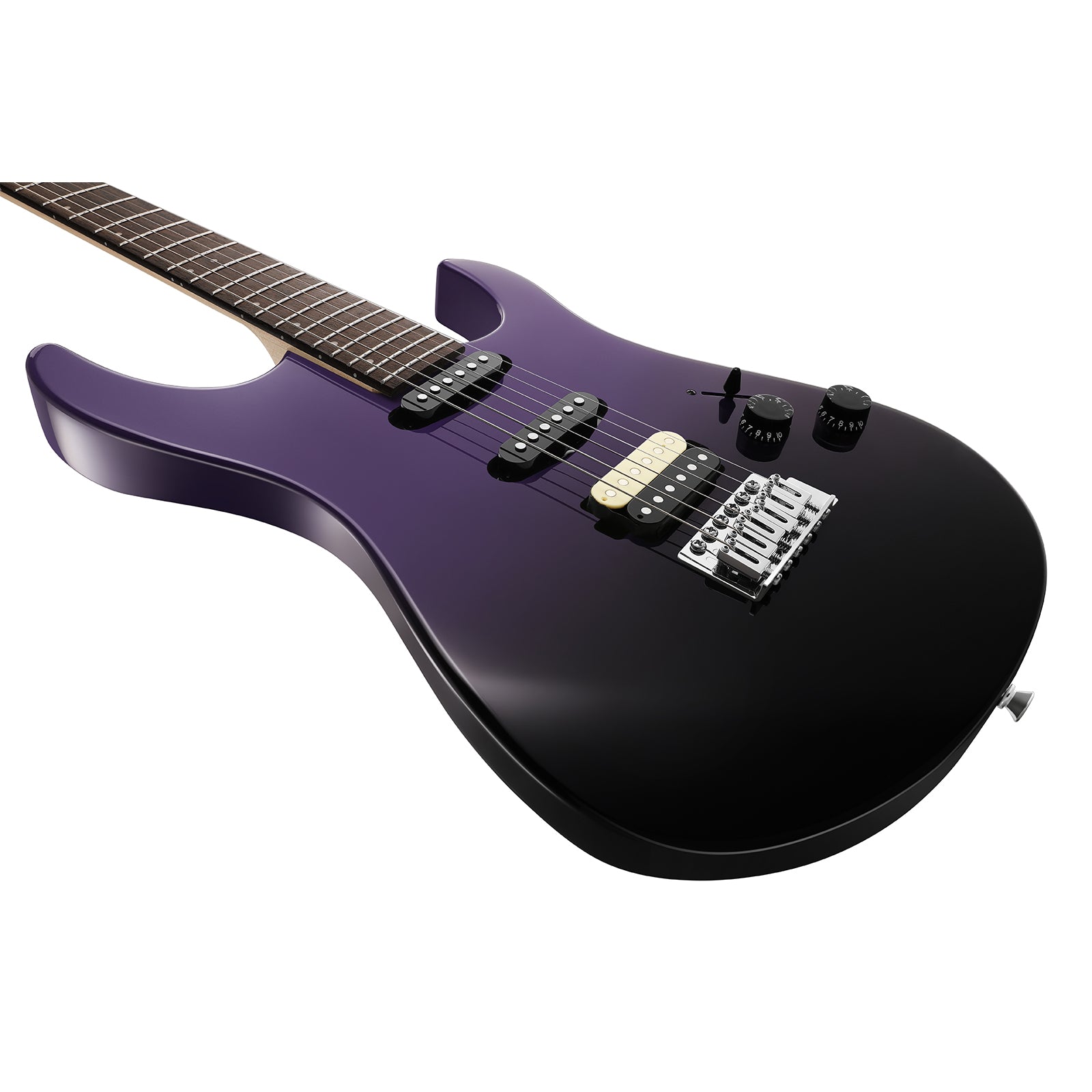 Donner DMT‑66 Chitarra elettrica-Nero-viola##
