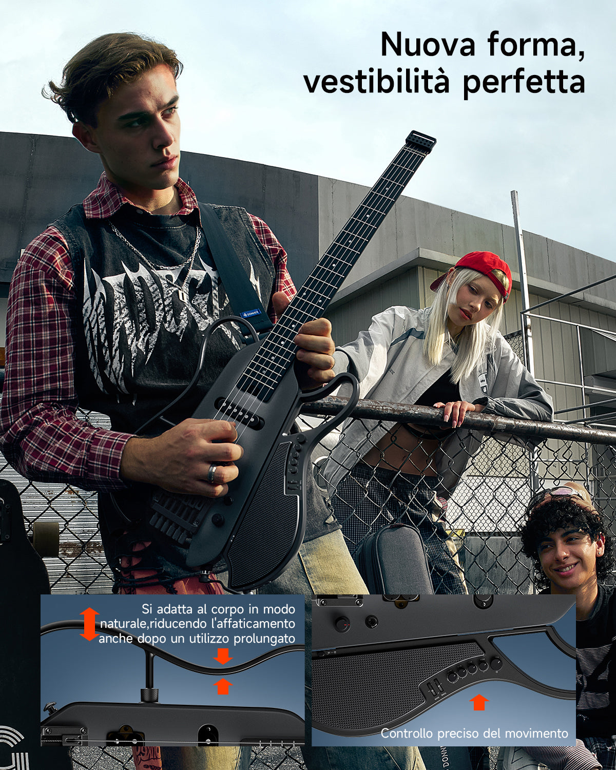 Donner HUSH X LIVE Chitarra da viaggio  (disponibile anche in edizione MIYAVI)