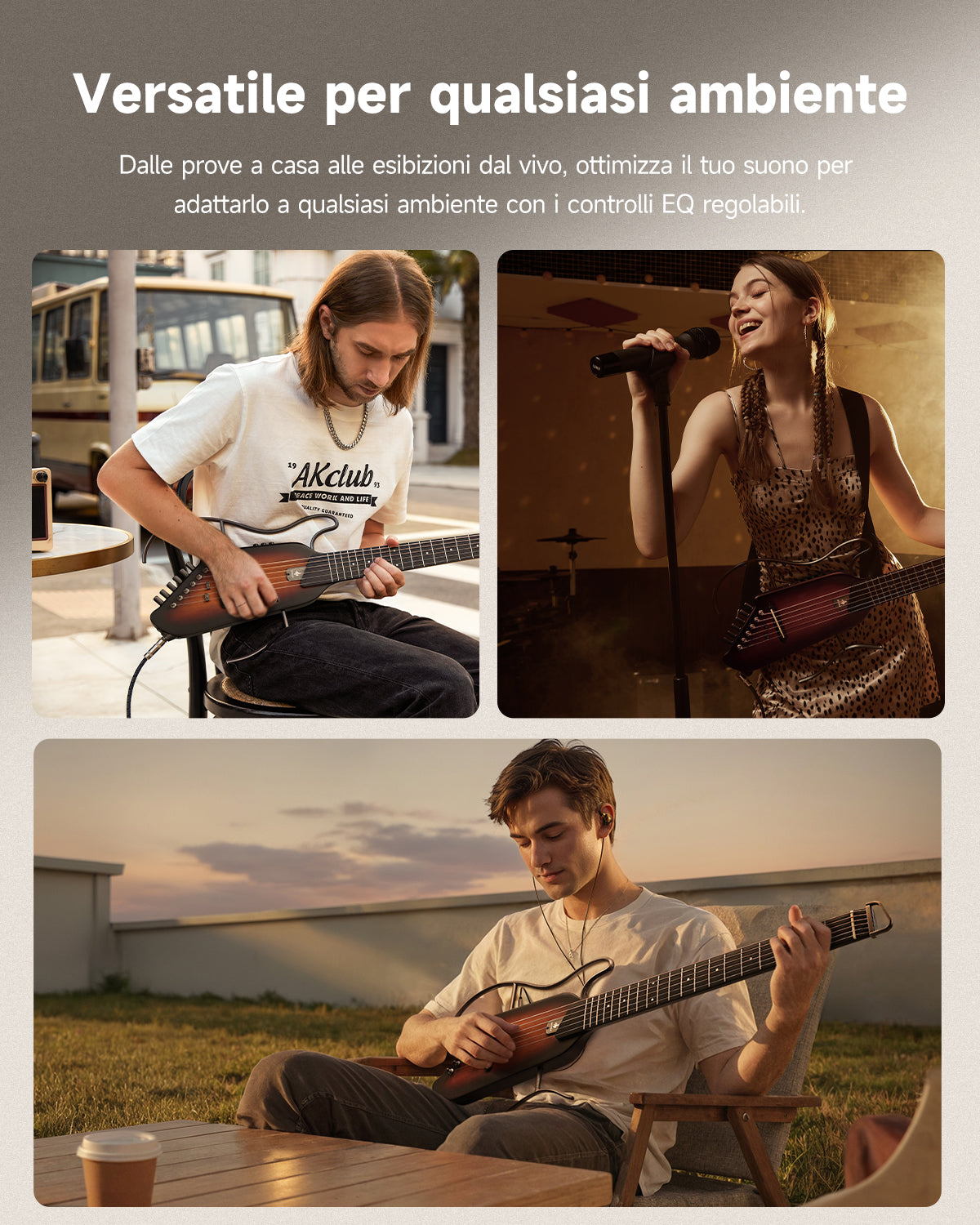 Donner HUSH™ I Chitarra da viaggio ultraleggera e portatile-Sunburst##