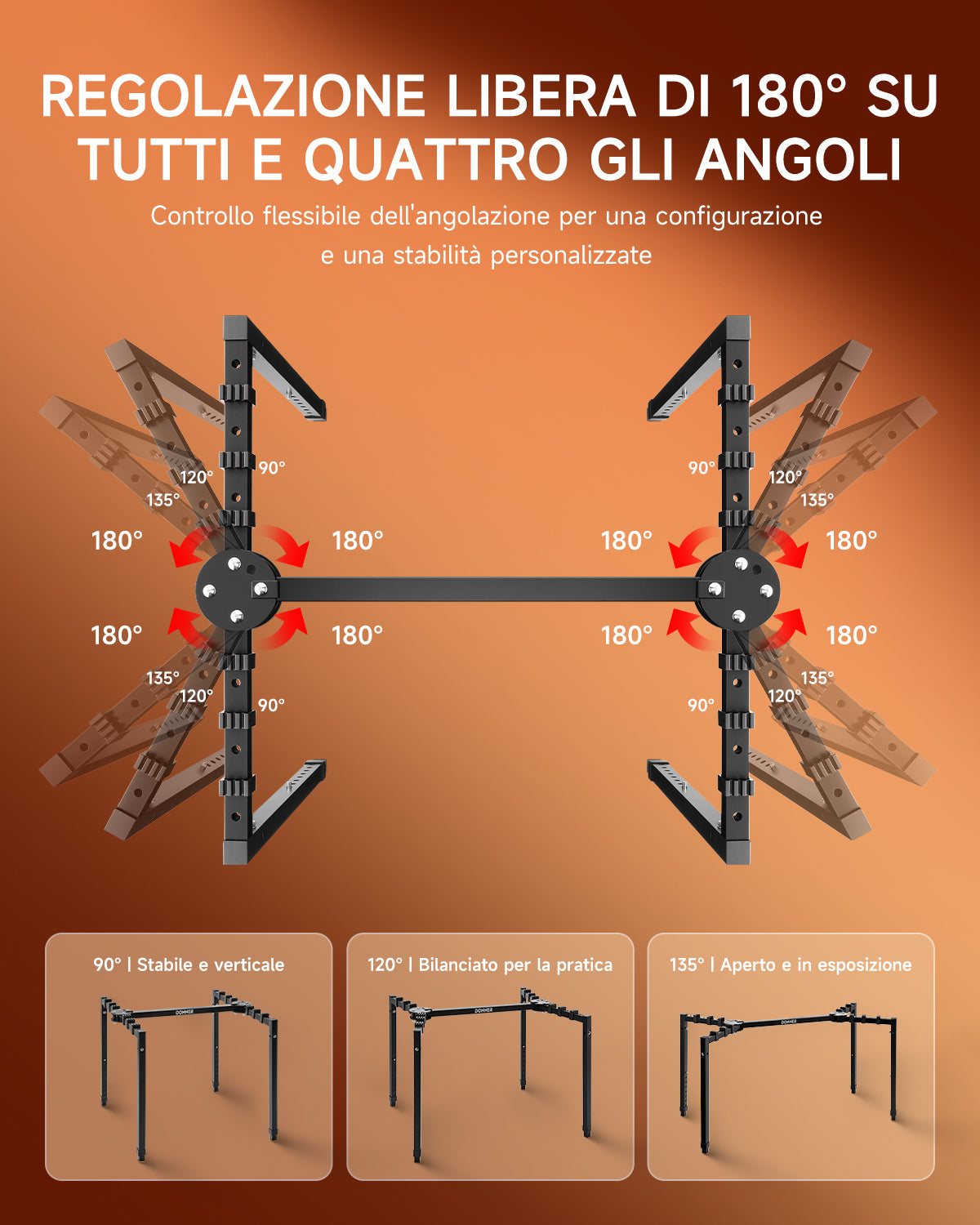 Donner DKS-200 Robusto supporto per tastiera, nero