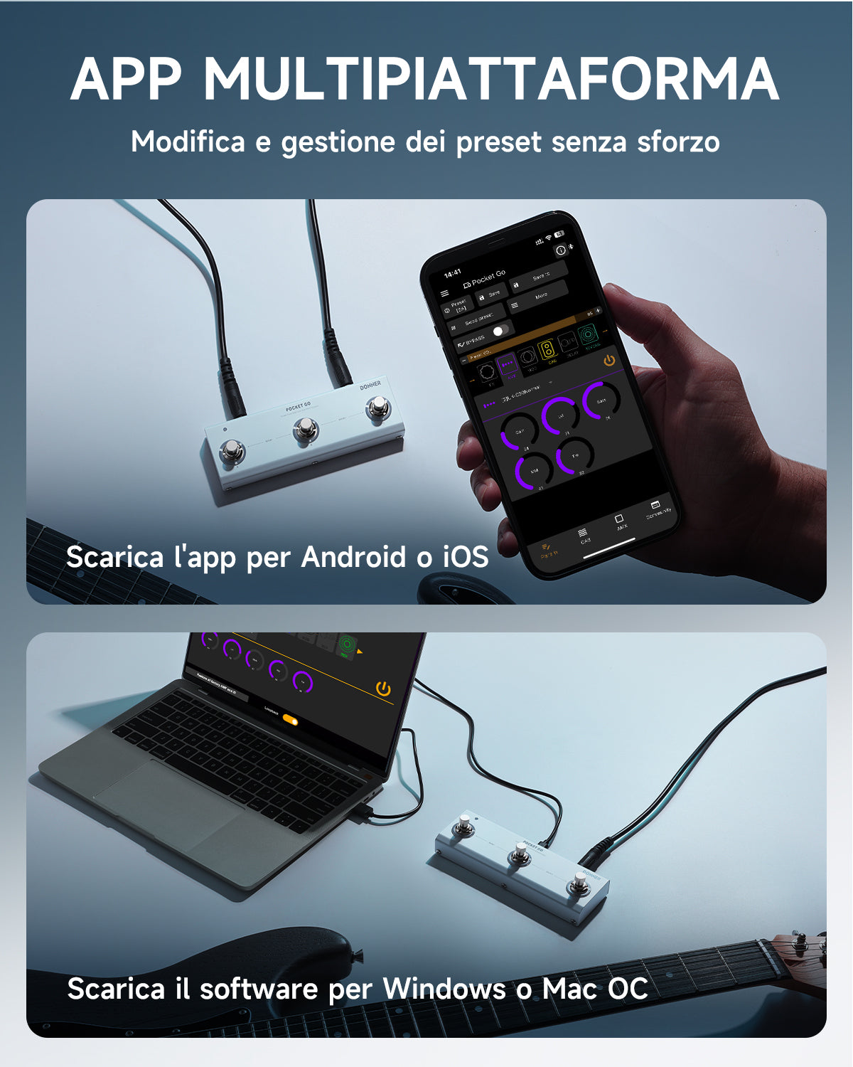 【Pre-vendita】Donner Pocket Go Processore di effetti multipli a pedale-【Consegna stimata per il 31 agosto】