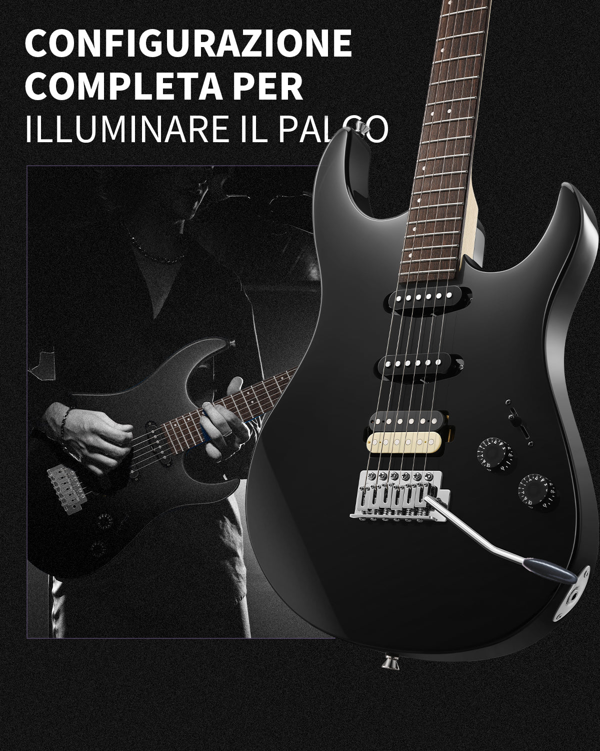 Donner DMT‑66 Chitarra elettrica-Nero##