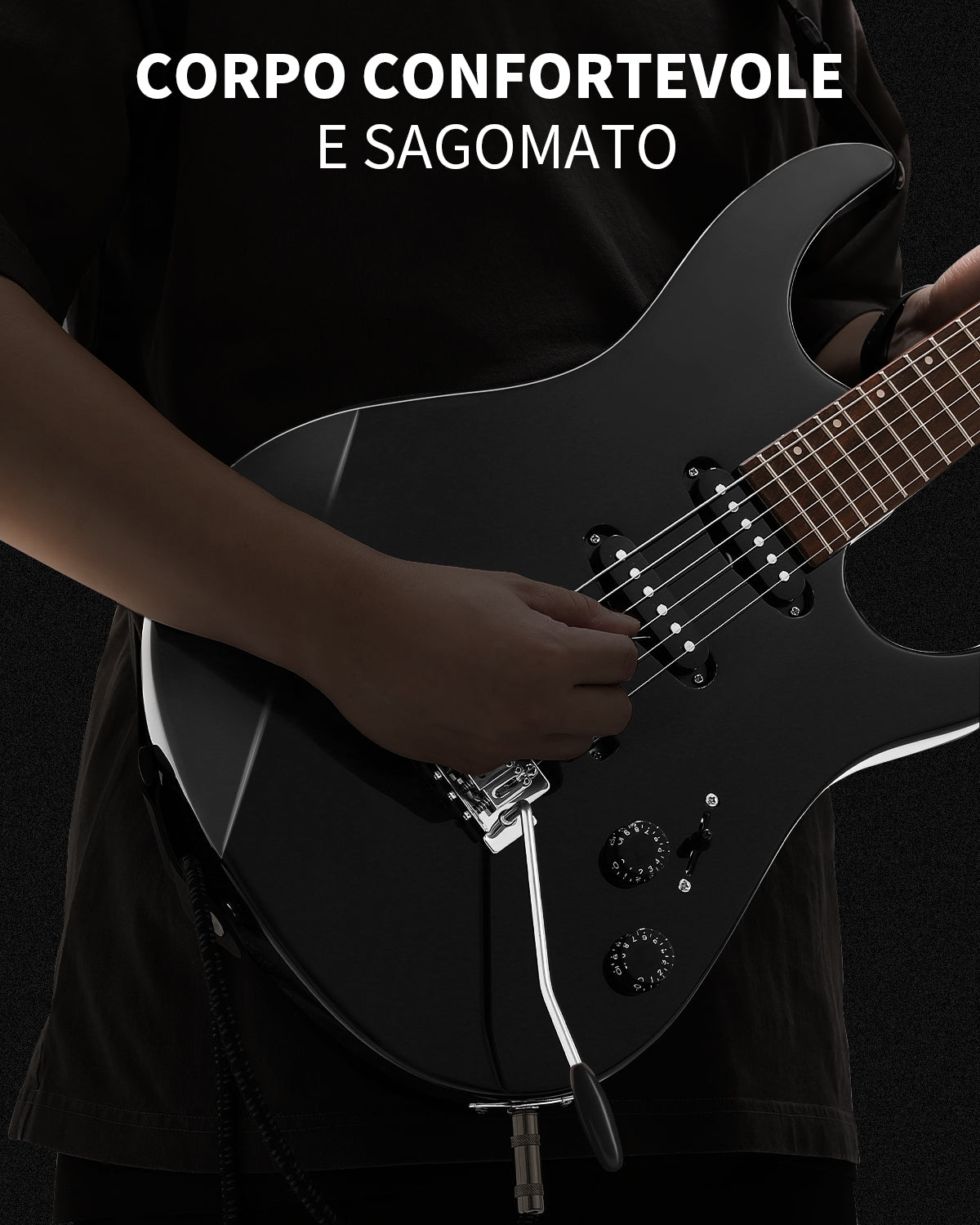 Donner DMT‑66 Chitarra elettrica-Nero##
