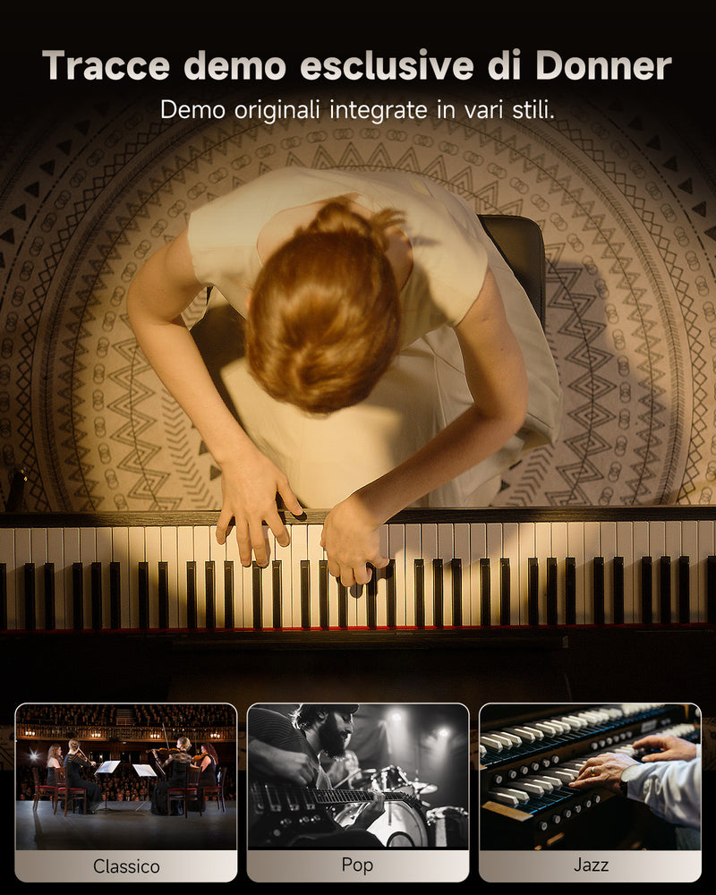 【Pre-vendita】Donner OURA™  S100 pianoforte digitale domestico a 88 tasti-【Spedito il 22 febbraio】