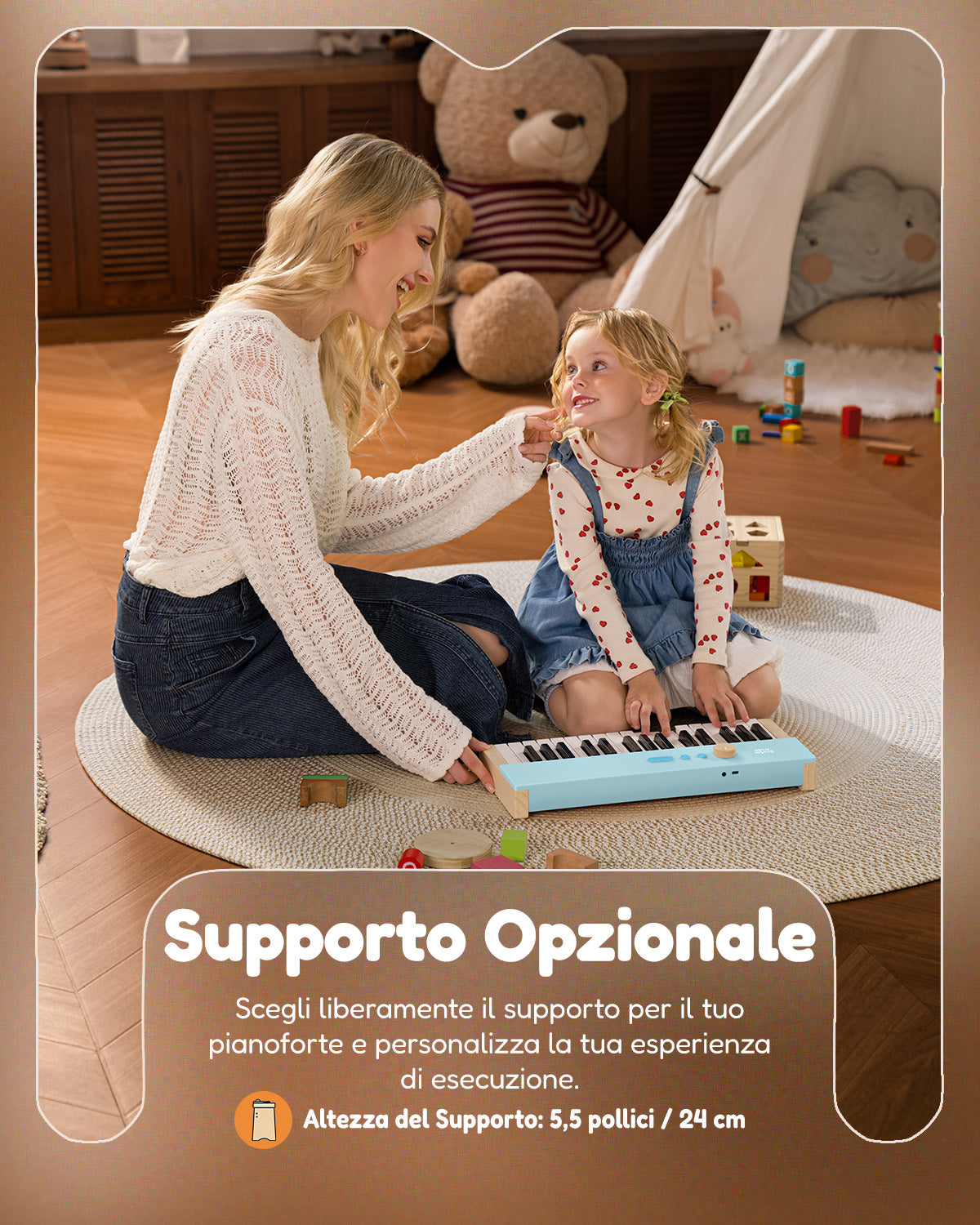 Eastar KIDO V-10 Mini tastiera digitale con 32 tasti-Blu##