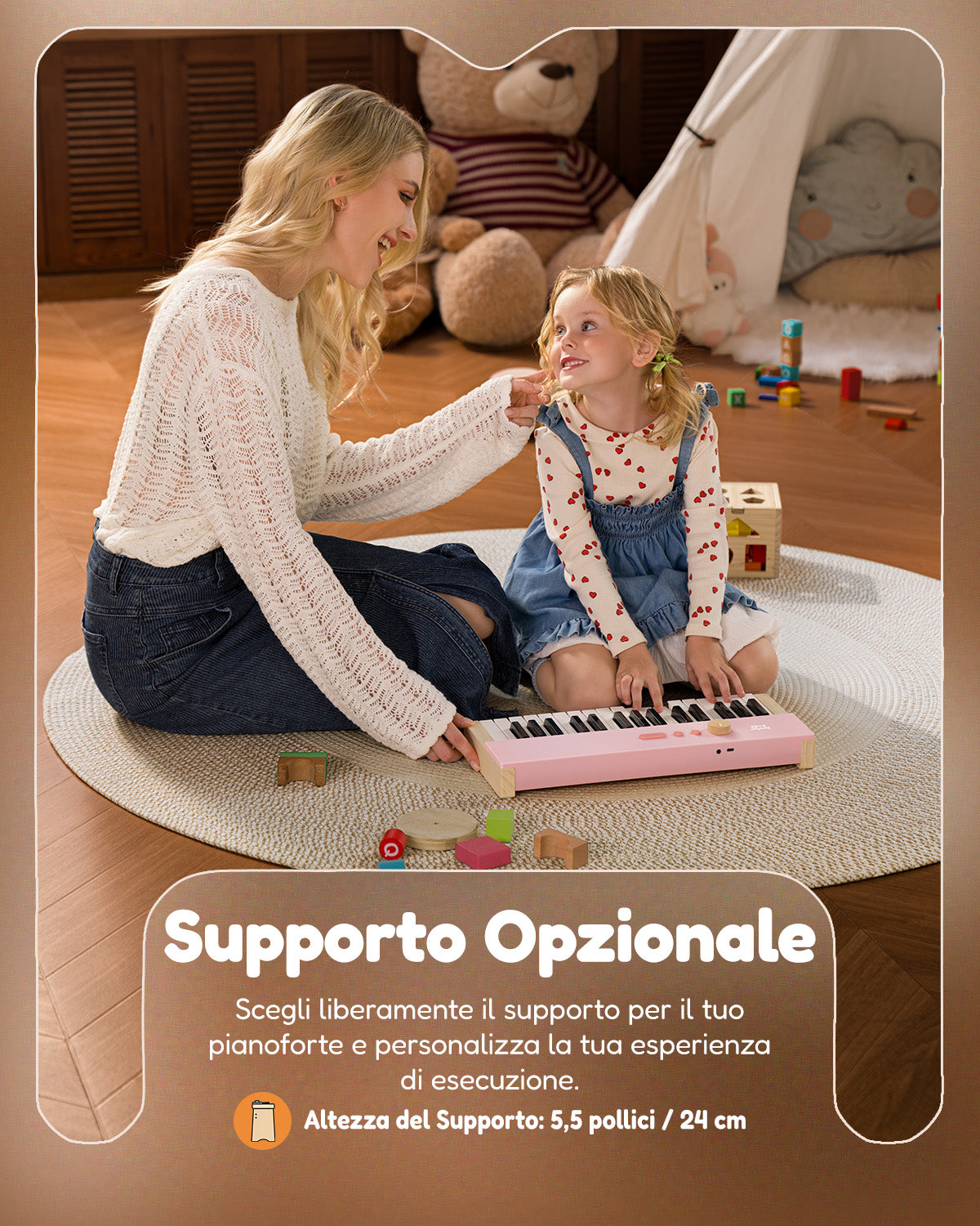 Eastar KIDO V-10 Mini tastiera digitale con 32 tasti-Rosa##