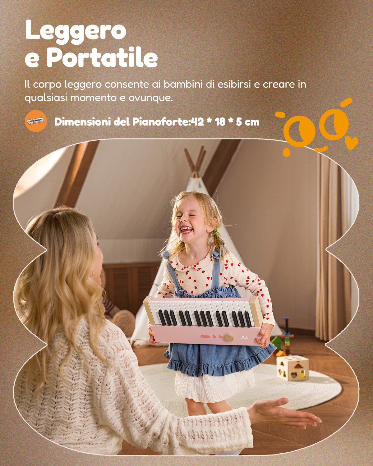 Eastar KIDO V-10 Mini tastiera digitale con 32 tasti-Rosa##