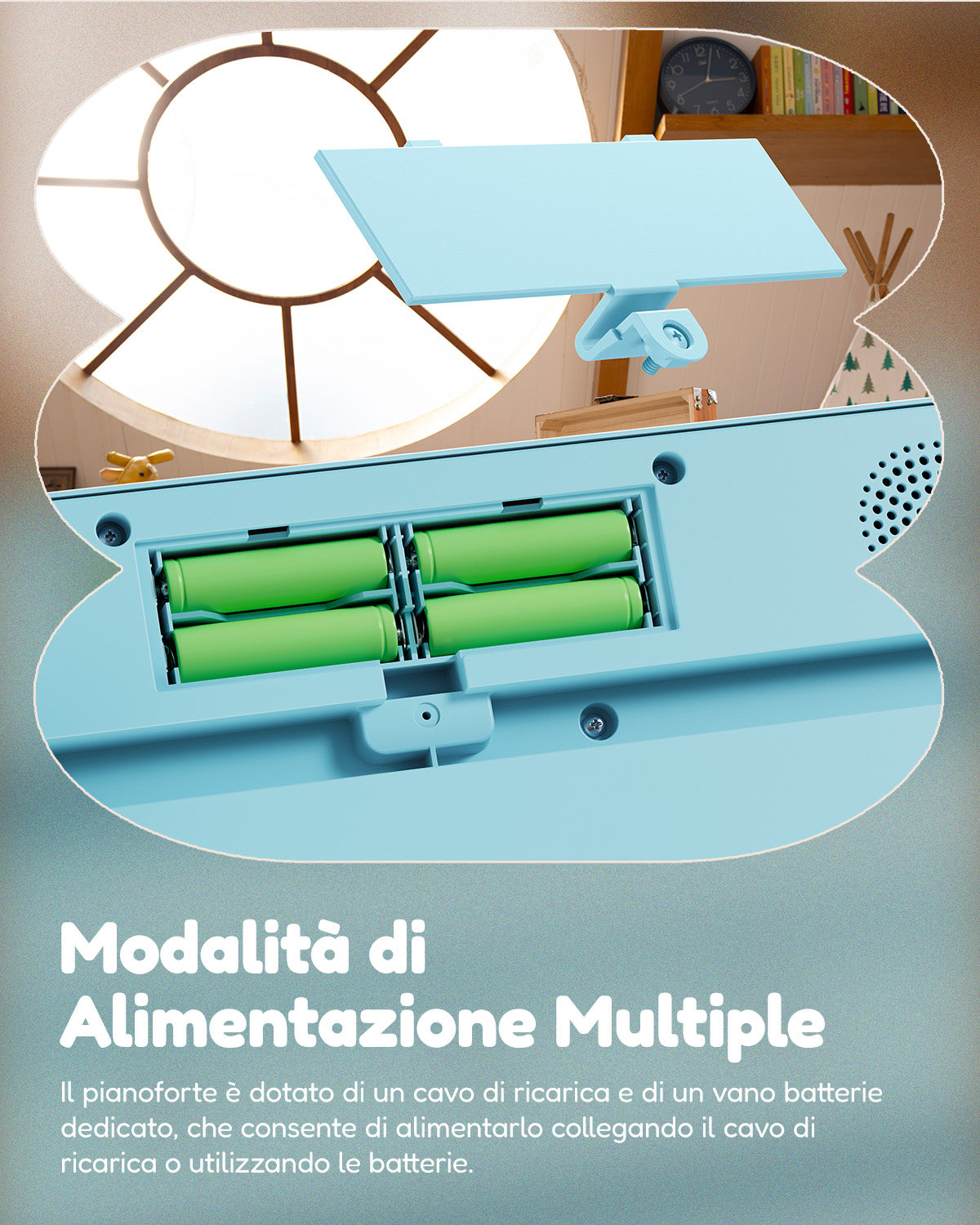 Eastar KIDO V-10 Mini tastiera digitale con 32 tasti-Blu##