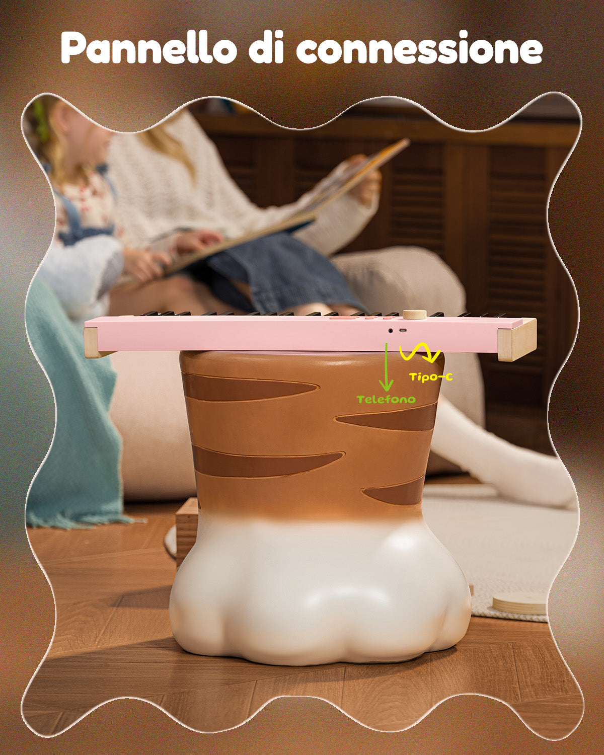 Eastar KIDO V-10 Mini tastiera digitale con 32 tasti/44 tasti-44 tasti con supporto Rosa##