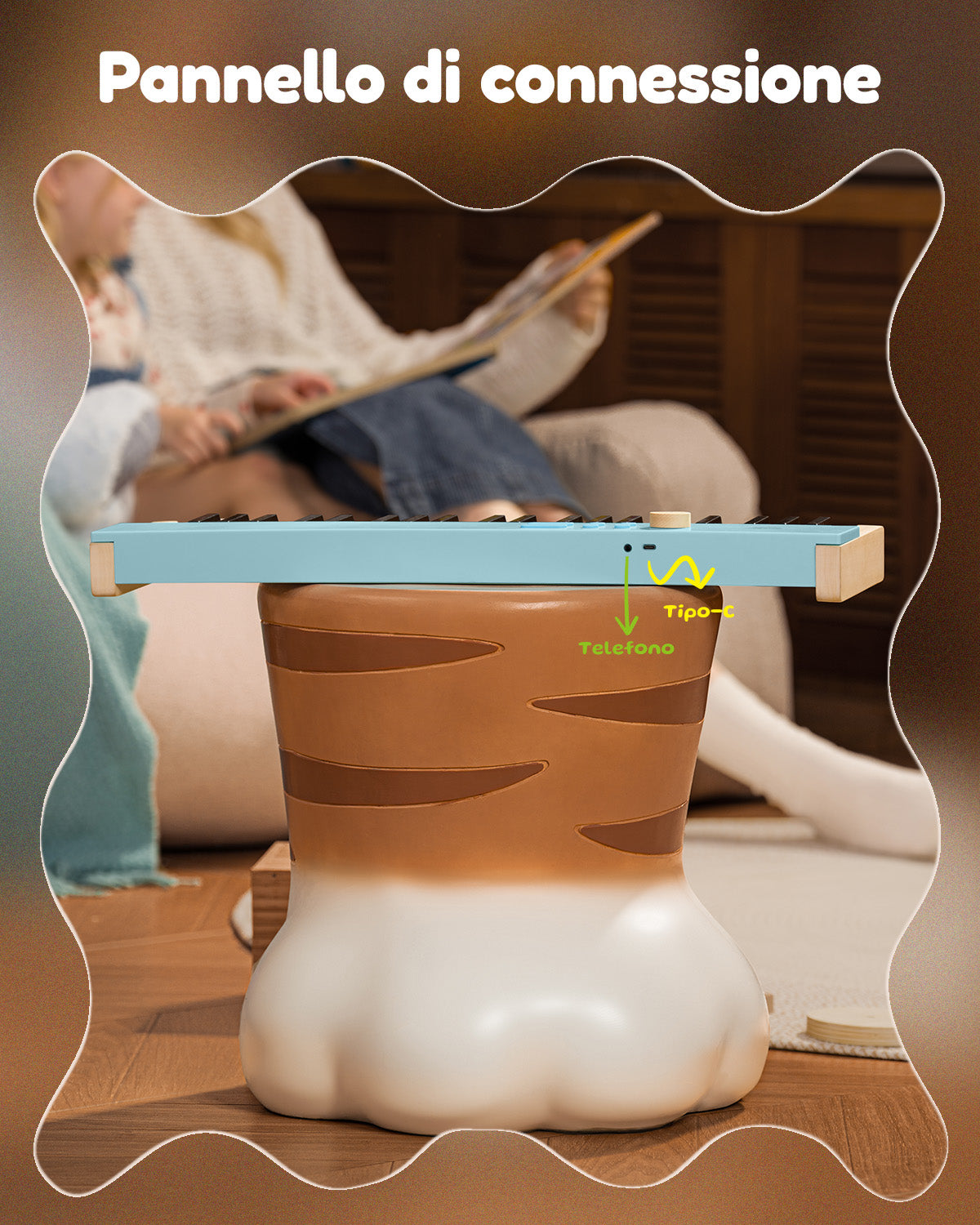 Eastar KIDO V-10 Mini tastiera digitale con 32 tasti/44 tasti-44 tasti con supporto Blu##