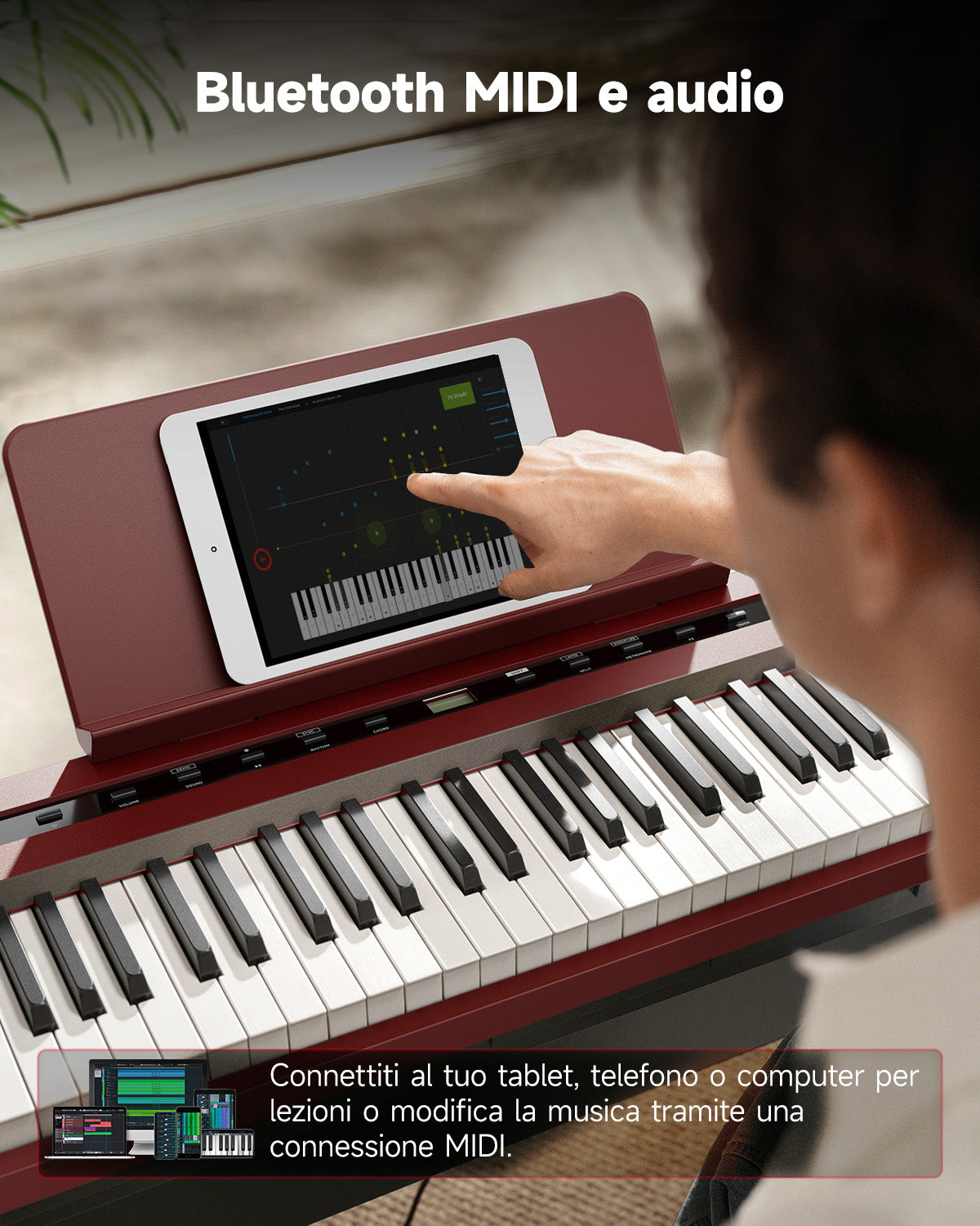 Donner DEP-16S Pianoforte digitale in acciaio pesato