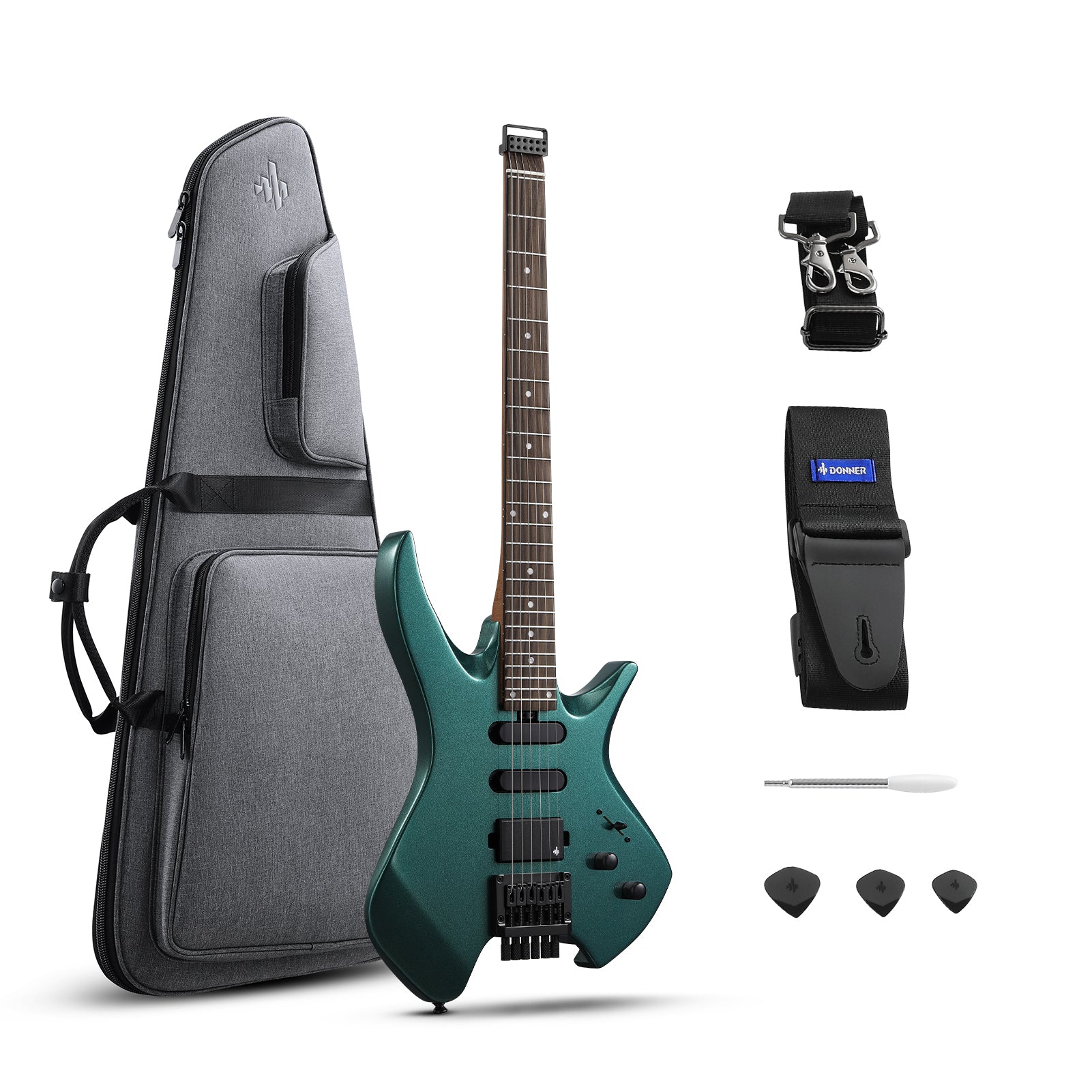 Donner HLX-500 Chitarra elettrica senza paletta【Modello originale NHL-500】