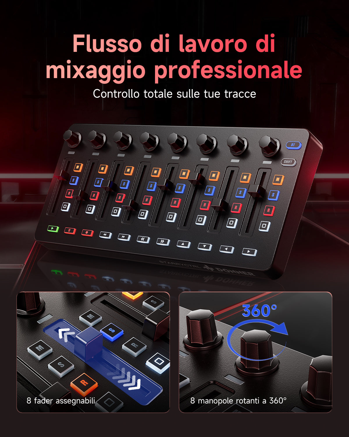 STARRYCRTL MIDI CONTROLLER BLACK