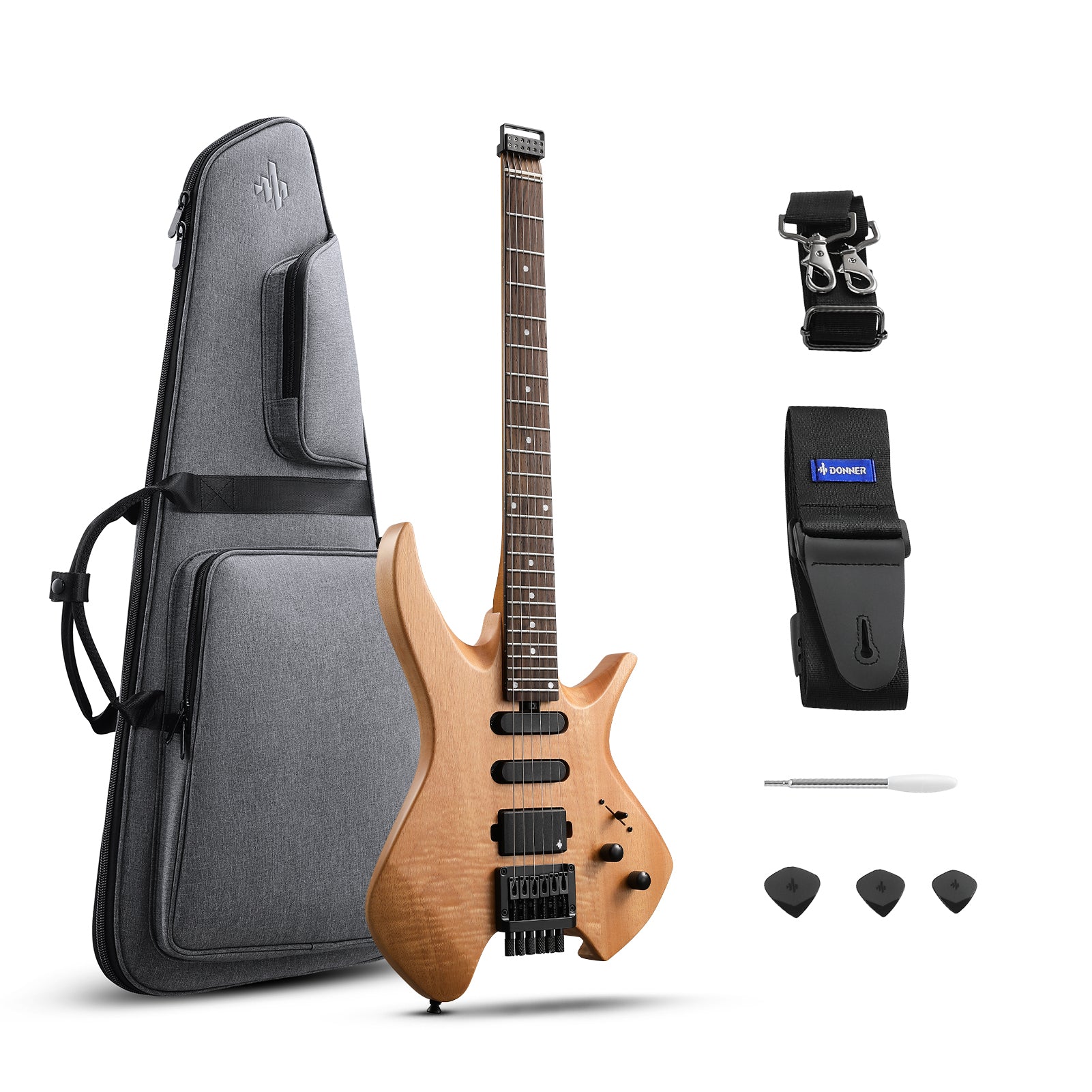 Donner HLX-500 Chitarra elettrica senza paletta【Modello originale NHL-500】