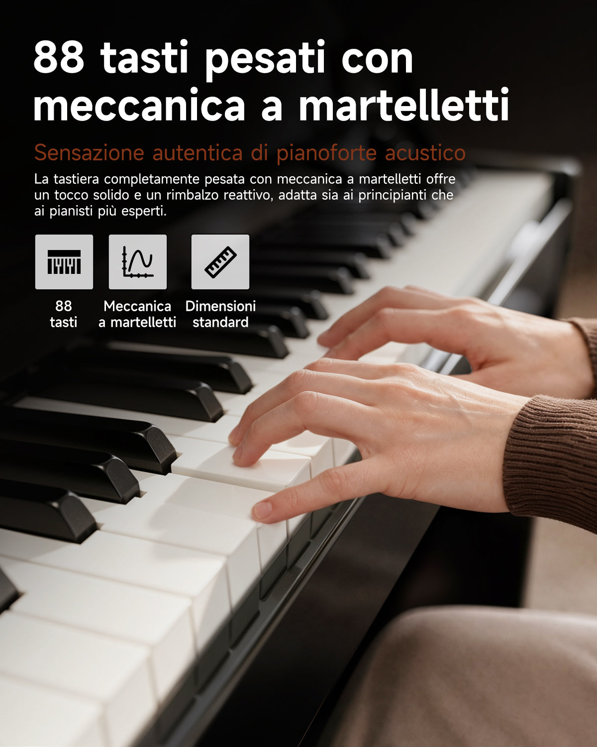 Donner DDP-75 Glossy Flip-Top Pianoforte Digitale Verticale