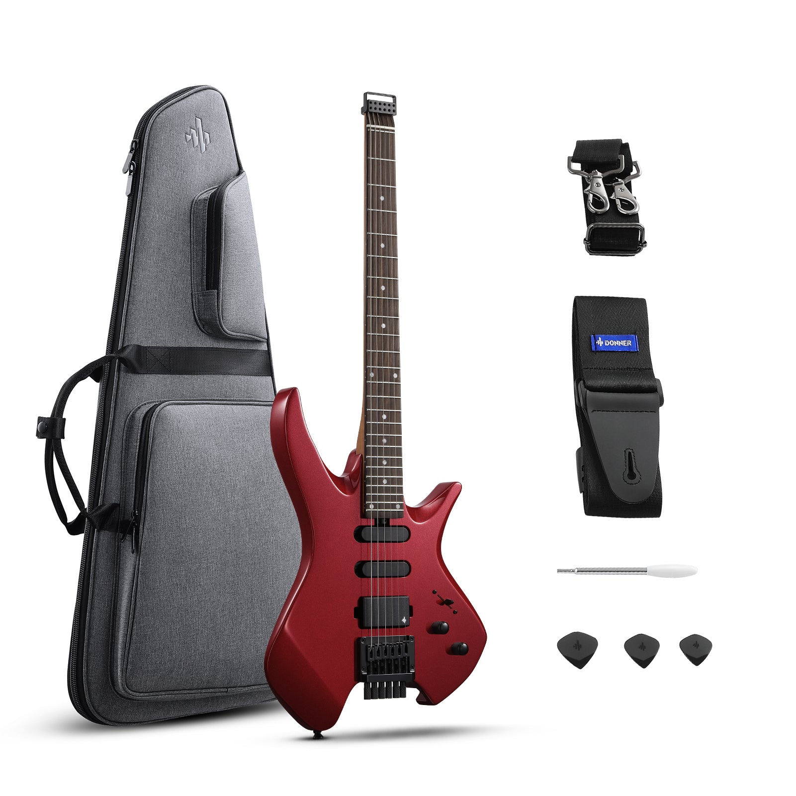 Donner HLX-500 Chitarra elettrica senza paletta【Modello originale NHL-500】