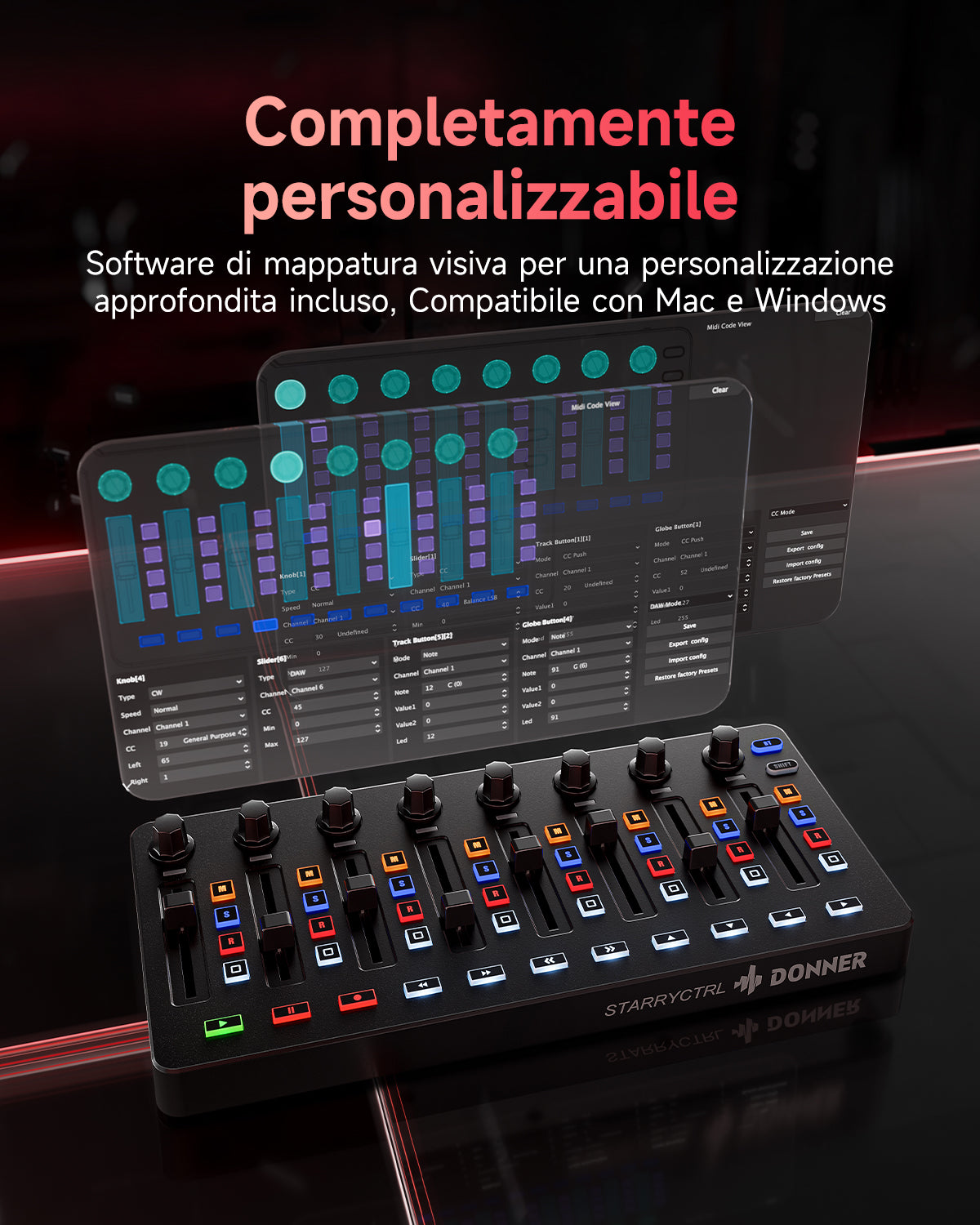 STARRYCRTL MIDI CONTROLLER BLACK