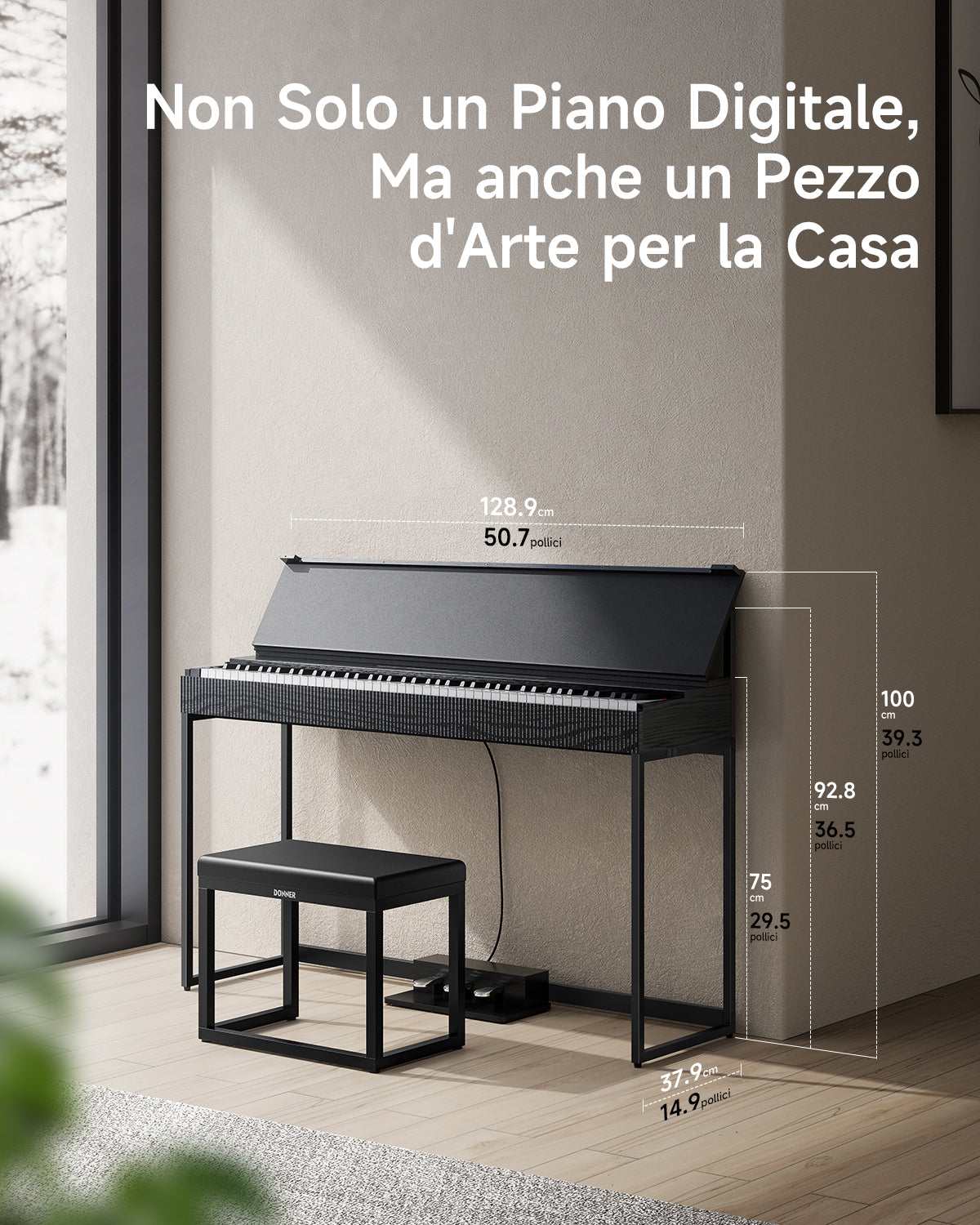 Donner OURA™ S300 Pianoforte digitalein stile casalingo