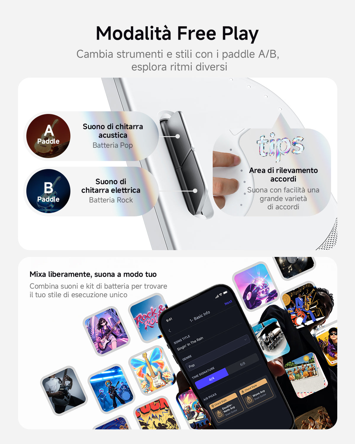 Donner VIVA Chitarra Smart senza corde