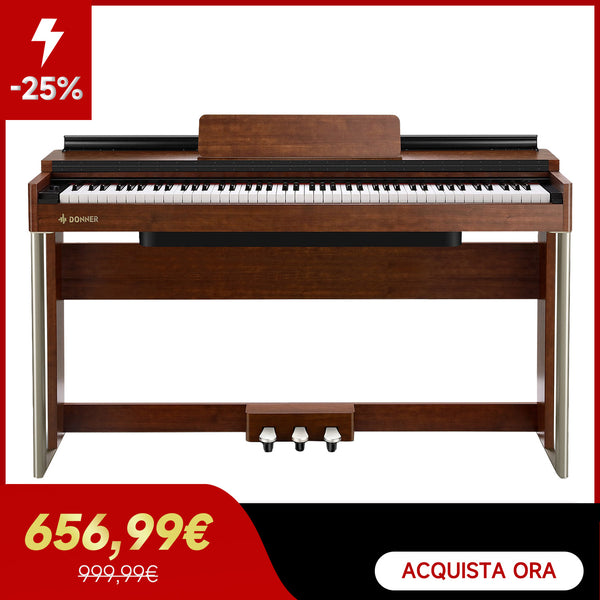 Donner DDP-200 Pianoforte digitale verticale professionale ad 88 tasti con azione dinamica ponderata e graduata a martello