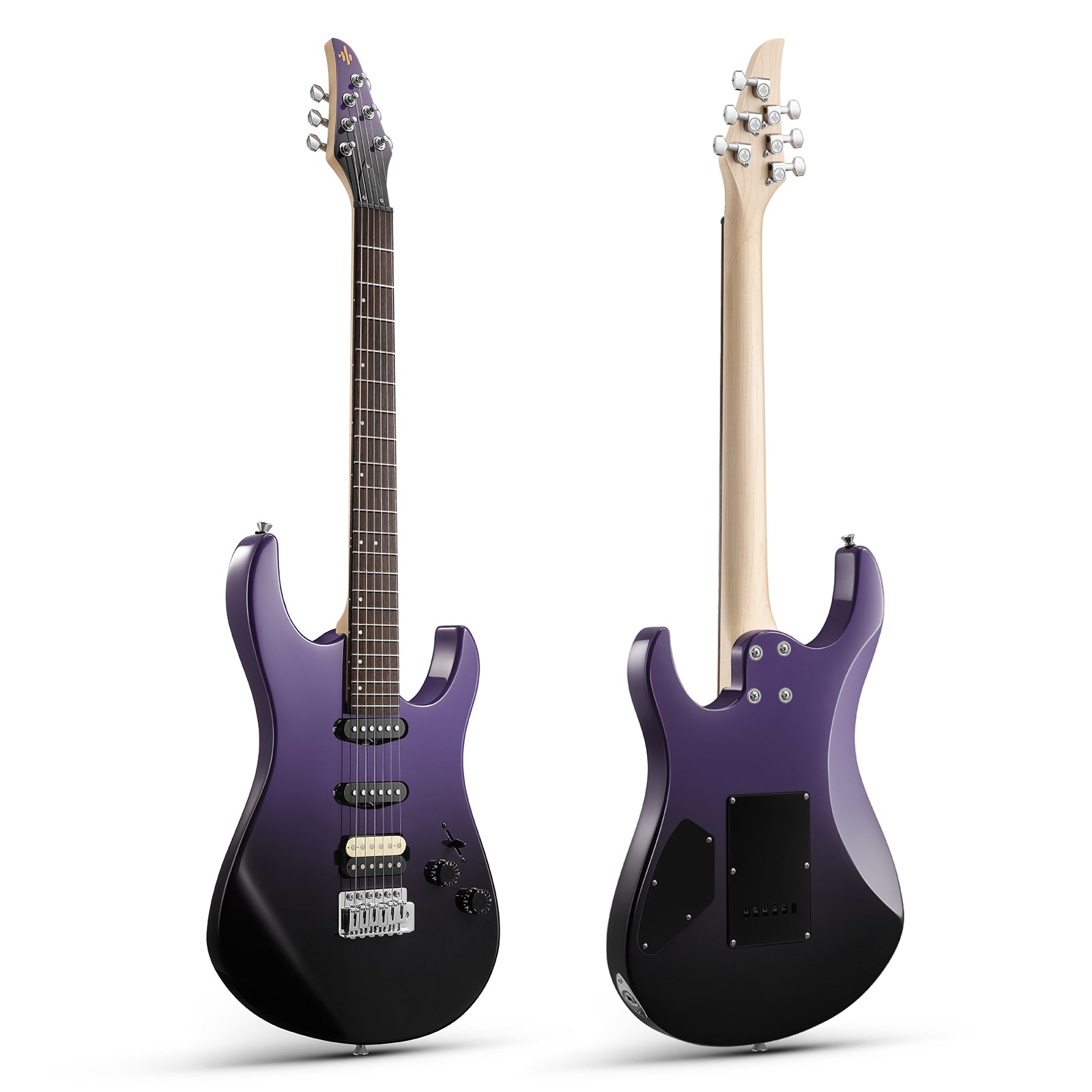 Donner DMT‑66 Chitarra elettrica-Nero-viola##