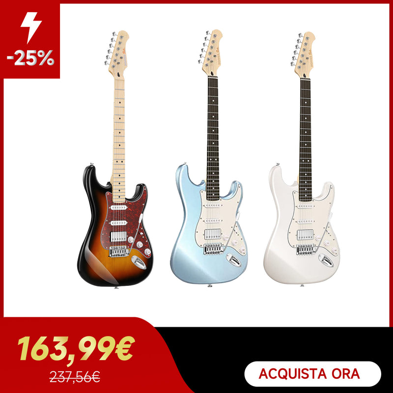 Donner DST-152 chitarra elettrica set ST tipo acero lumber 39 pollici