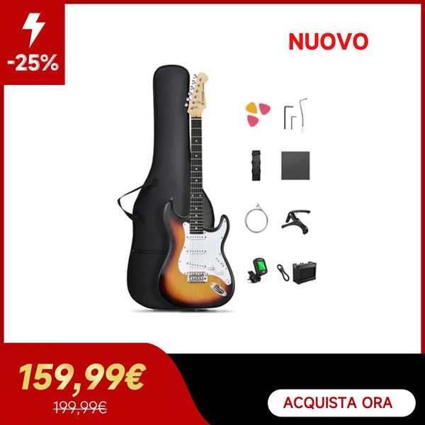 Donner DST-80 Kit chitarra elettrica ST satinata da 39 pollici con amplificatore