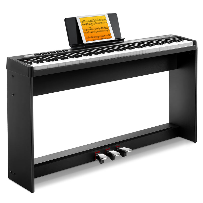 Donner DEP-08 Pianoforte digitale, supporto staccabile, pianoforte elettrico compatto per principianti