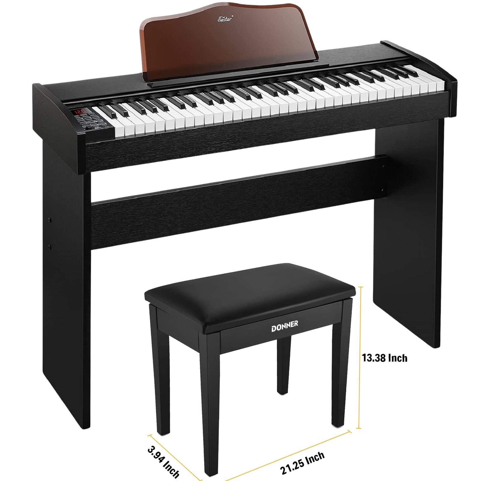 Eastar EK-10S Tastiera elettronica 61 tasti per pianoforte digitale