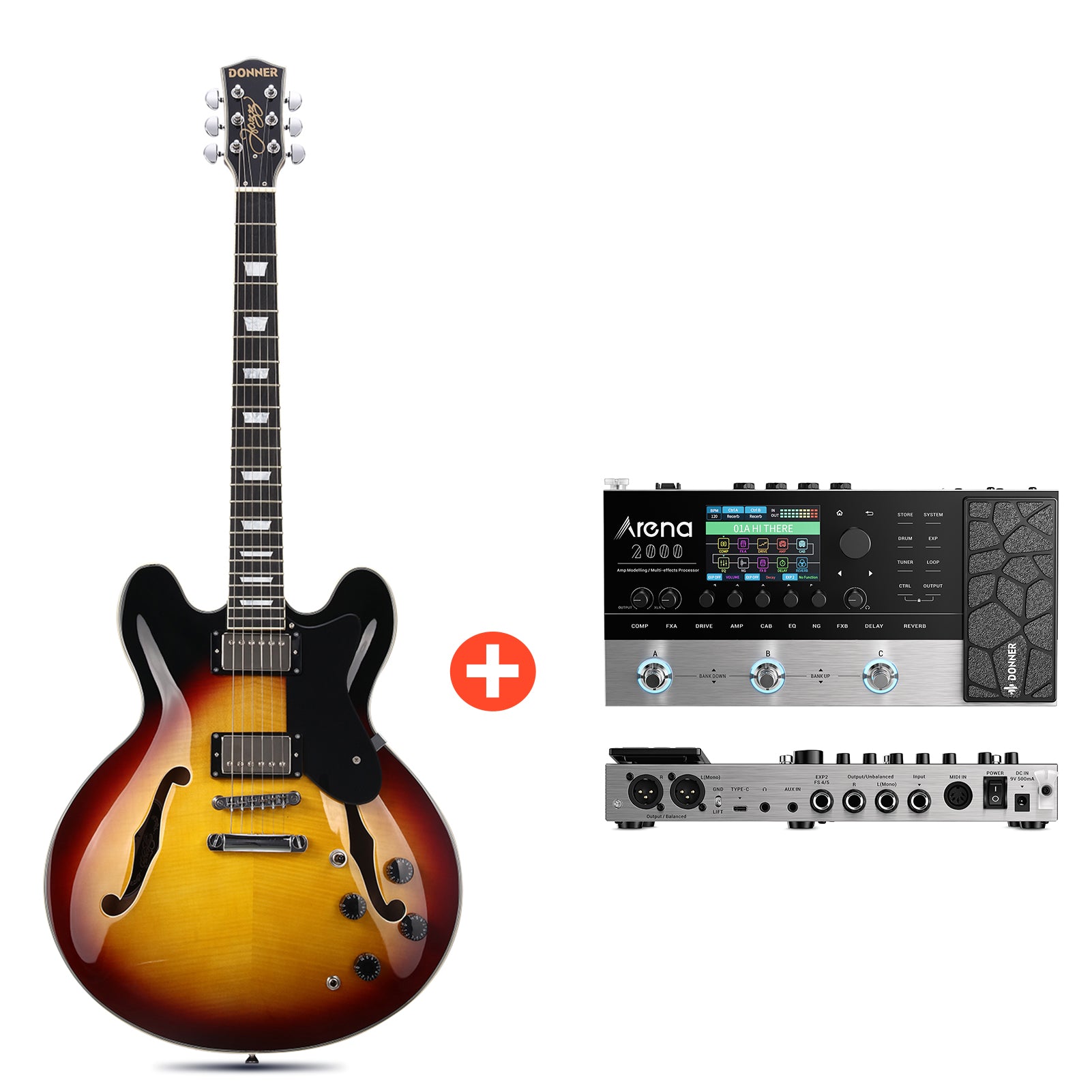 Donner DJP-1000 Chitarra elettrica jazz