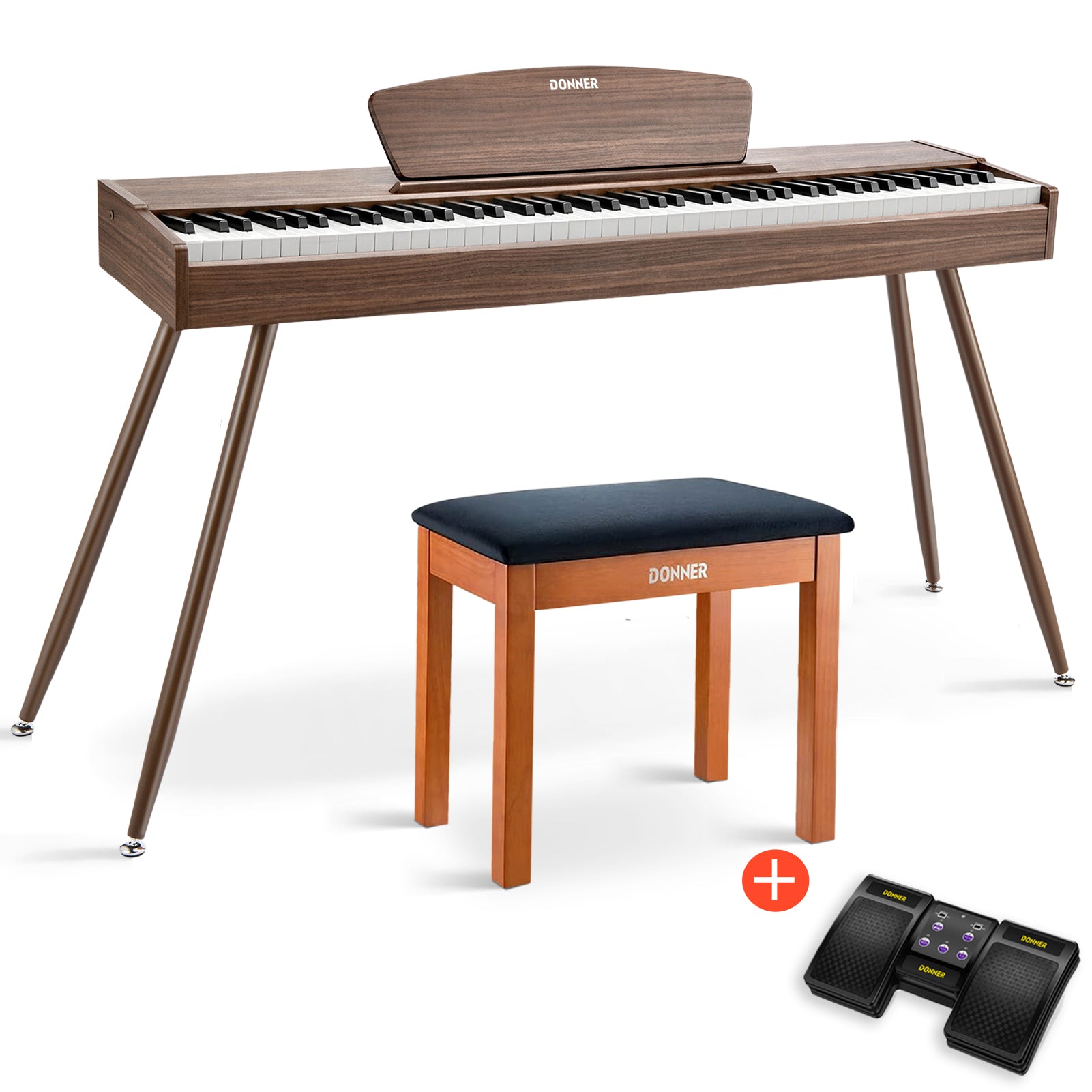 Donner DDP-80 tastiera fully weighted in legno-Noce##