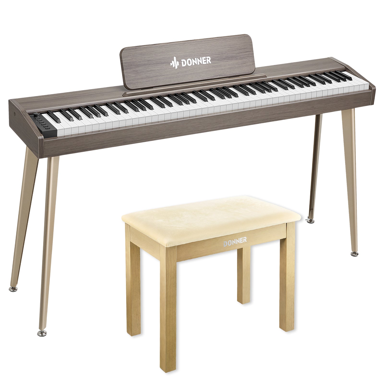Donner DDP-60  tastiera semipesata-Grigio-bruno##