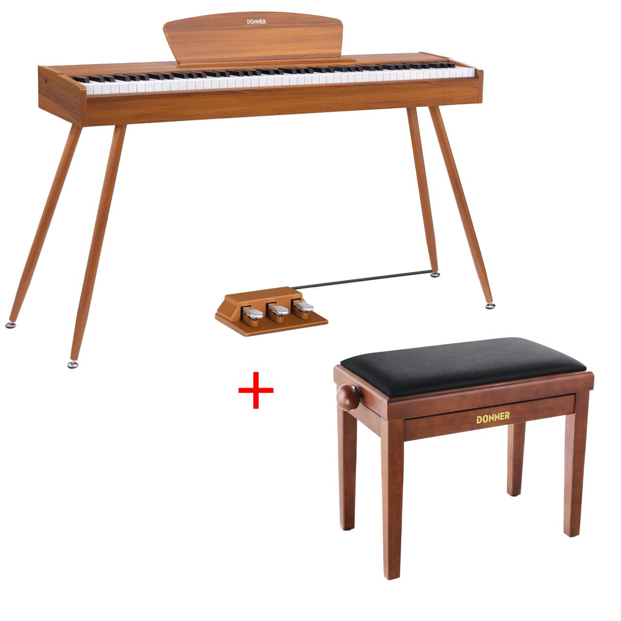 Donner DDP-80 tastiera fully weighted in legno-legno naturale##