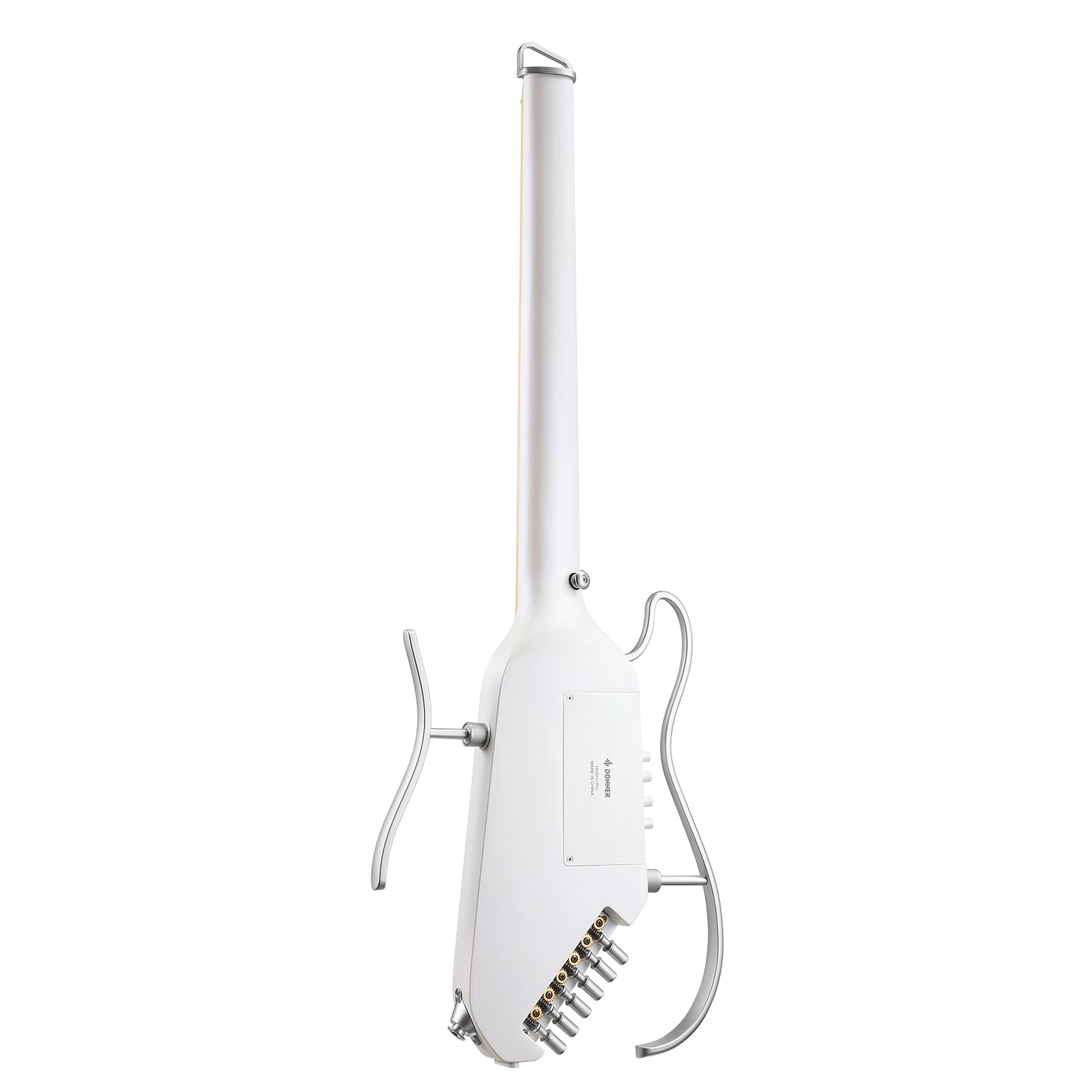 Donner HUSH-I Pro Chitarra Modalità di suono multiple Chitarra da viaggio-Bianco##