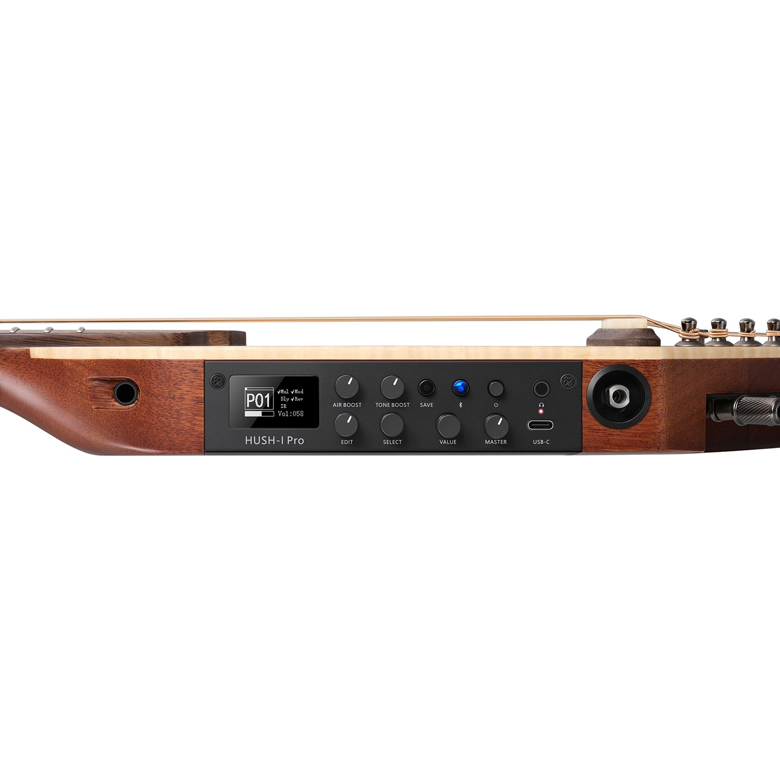 Donner HUSH-I Pro Chitarra Modalità di suono multiple Chitarra da viaggio-Naturale##